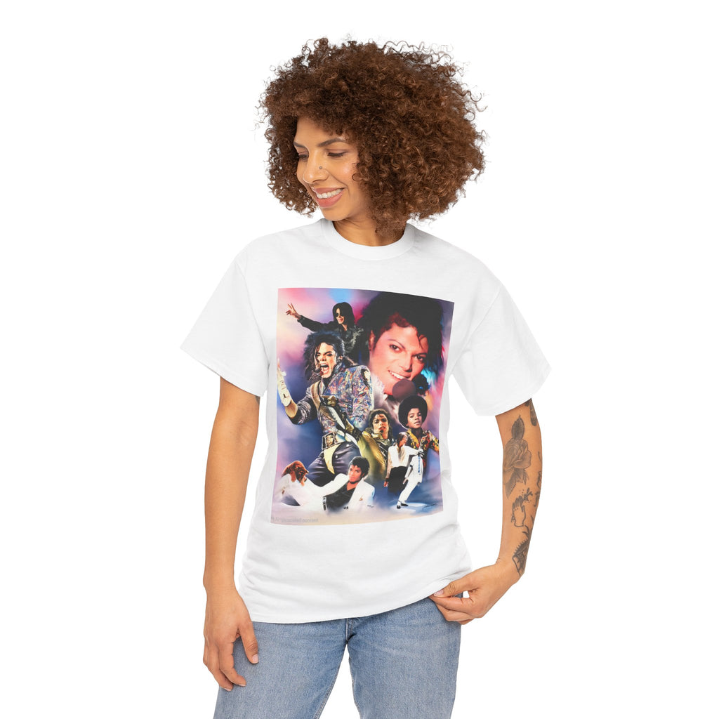 Michael Jackson Tribute Tee — Vintage Pop Collage T-Shirt