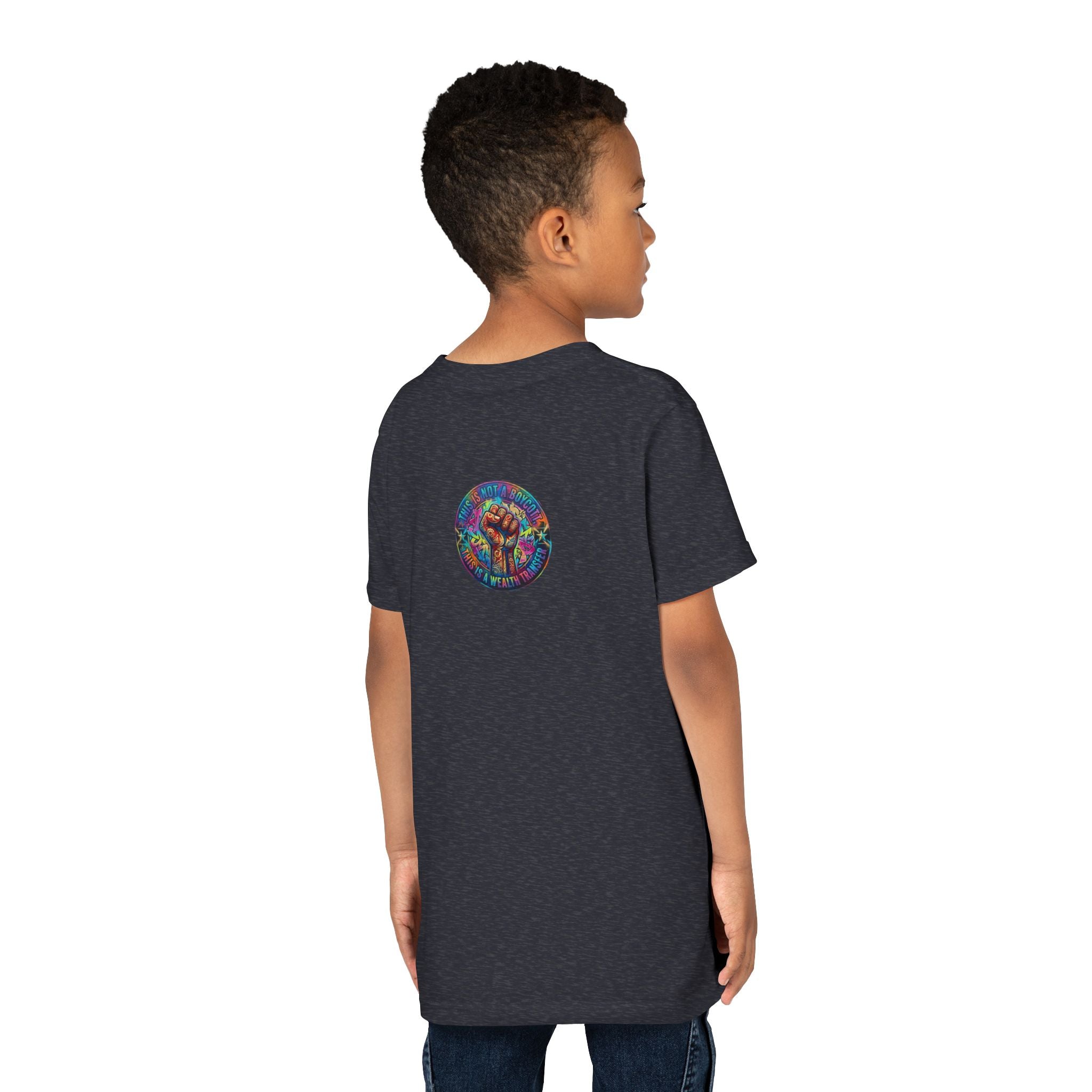 Youth Trophy Lightning Tee — Winning Kids' Short Sleeve Shirt with Stars & Confetti