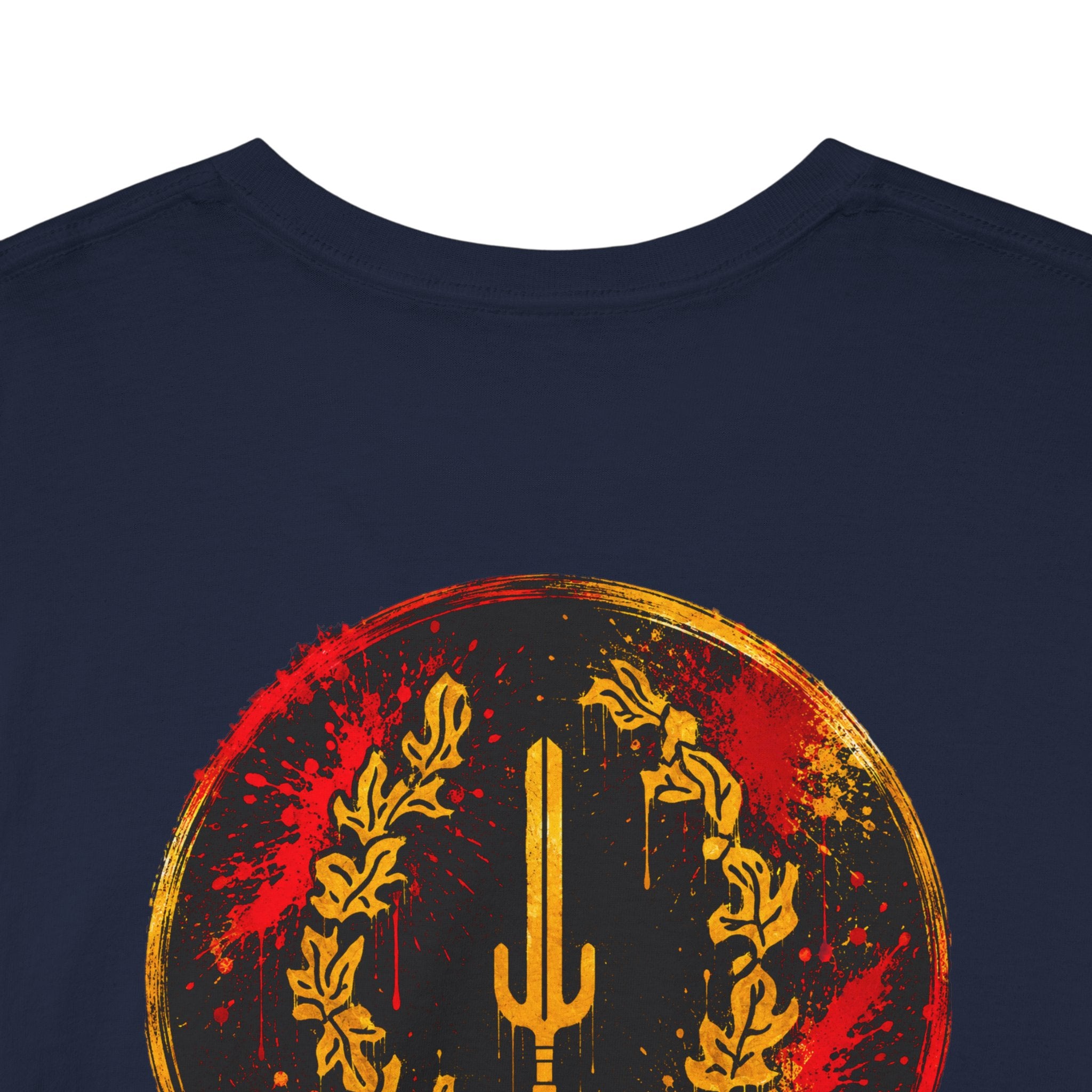 Laurel Trident Tee — Vintage Gold Emblem Graphic T-Shirt
