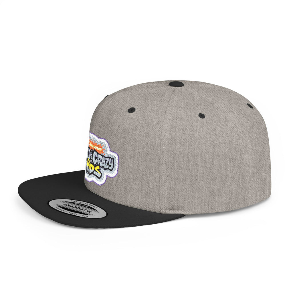 Flat Bill Snapback Hat — 'Neighborhood Vibes' Embroidered Patch Cap