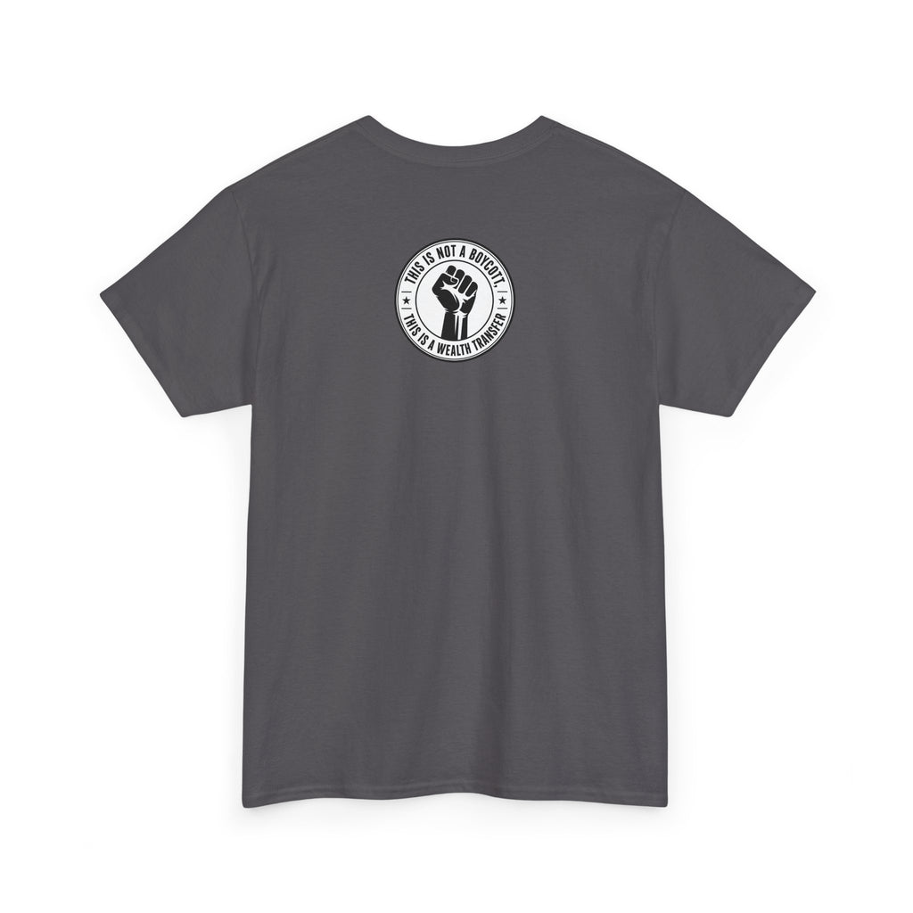 Graphic Tee — Retro Portrait Front with Black Power Fist Back
