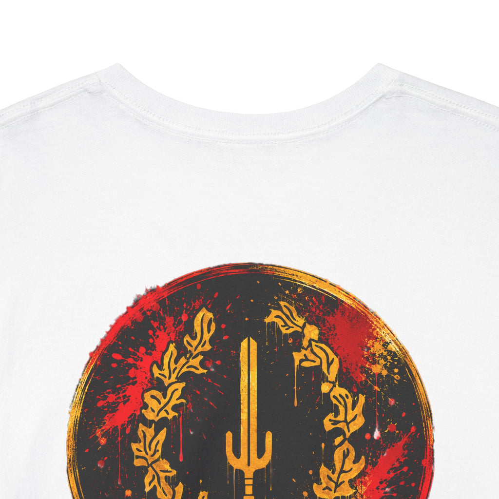 Laurel Trident Tee — Vintage Gold Emblem Graphic T-Shirt