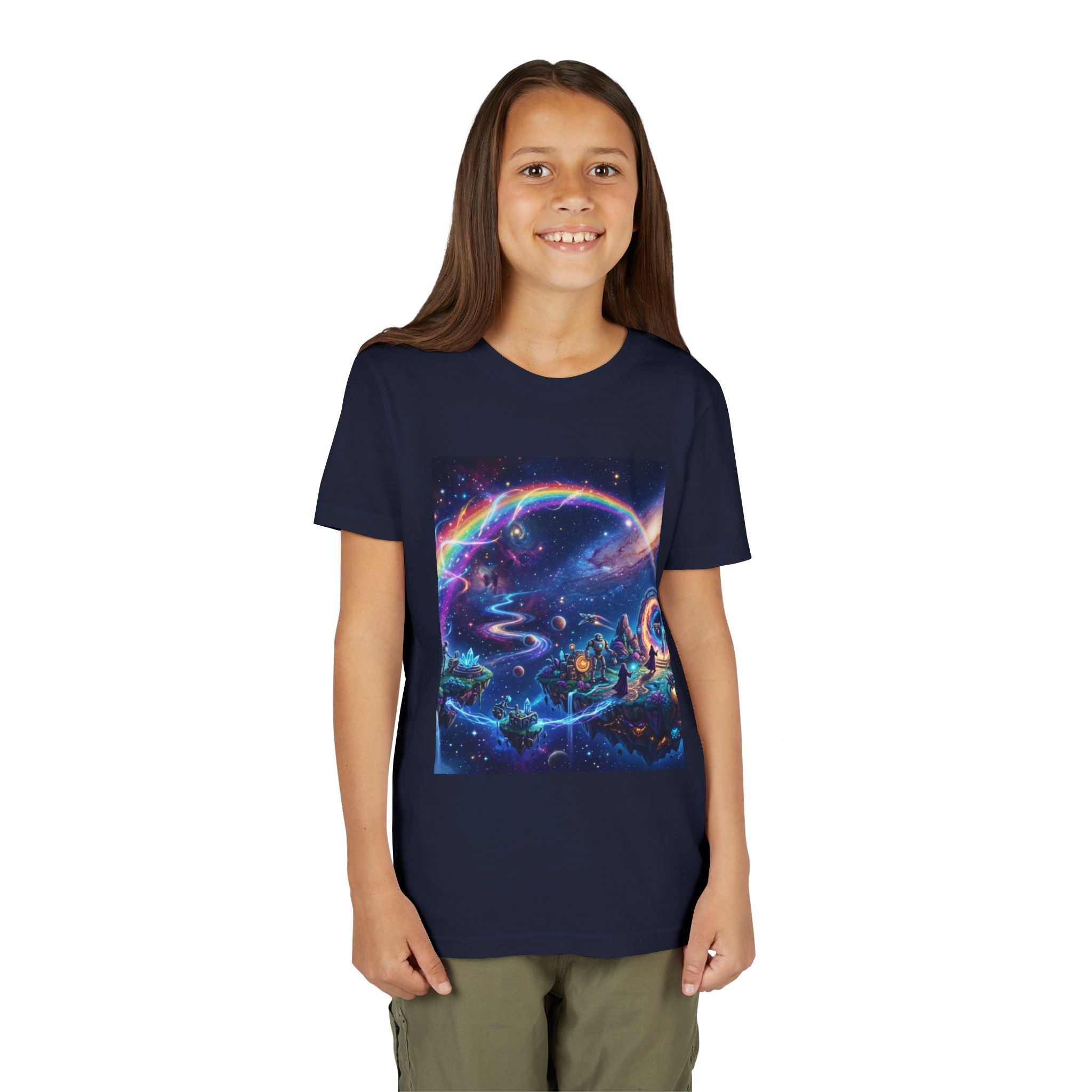 Galaxy Fantasy Youth Tee — Floating Islands, Robots & Magic Portals
