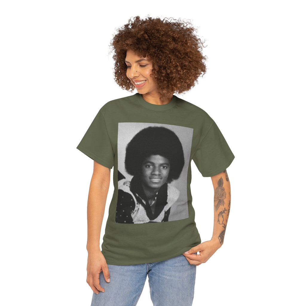 Graphic Tee — Retro Portrait Front with Black Power Fist Back