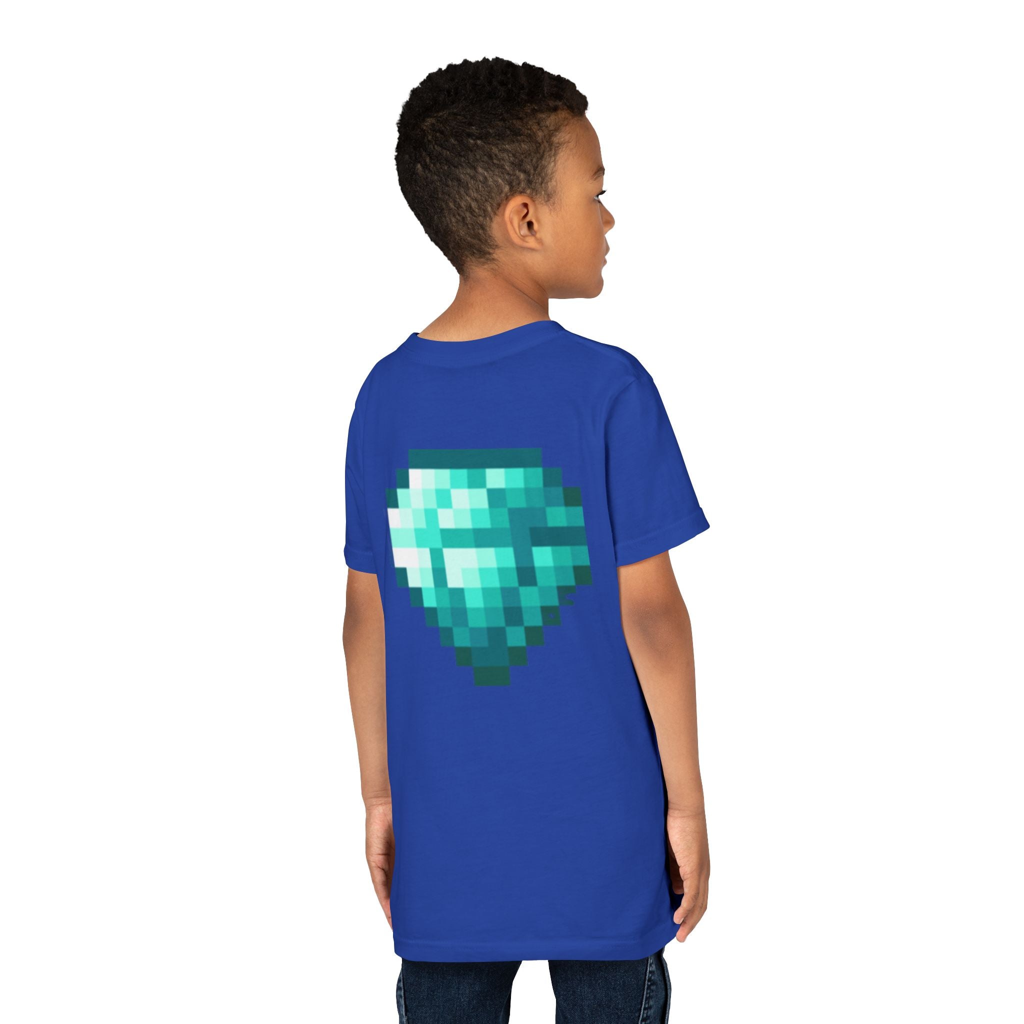 Youth Diamond Legend Tee — Pixel Minecraft-Style Gem Graphic Shirt