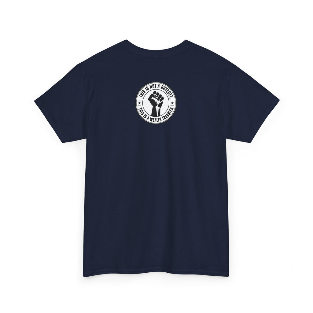 Graphic Tee — Retro Portrait Front with Black Power Fist Back