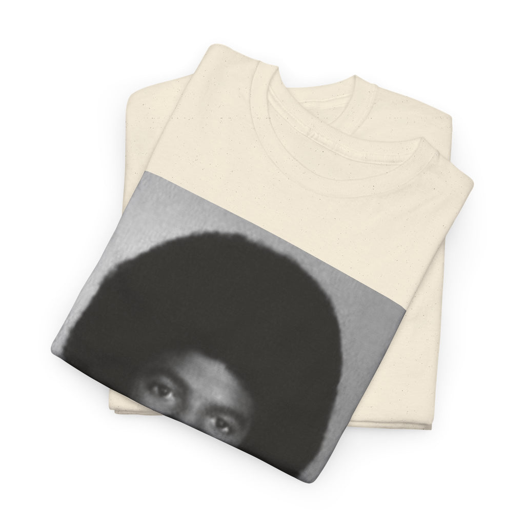 Graphic Tee — Retro Portrait Front with Black Power Fist Back