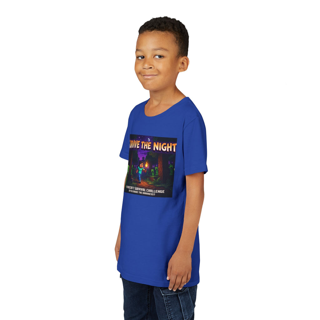 Survive the Night Youth Tee — Glowing Creeper Night Gamer Shirt