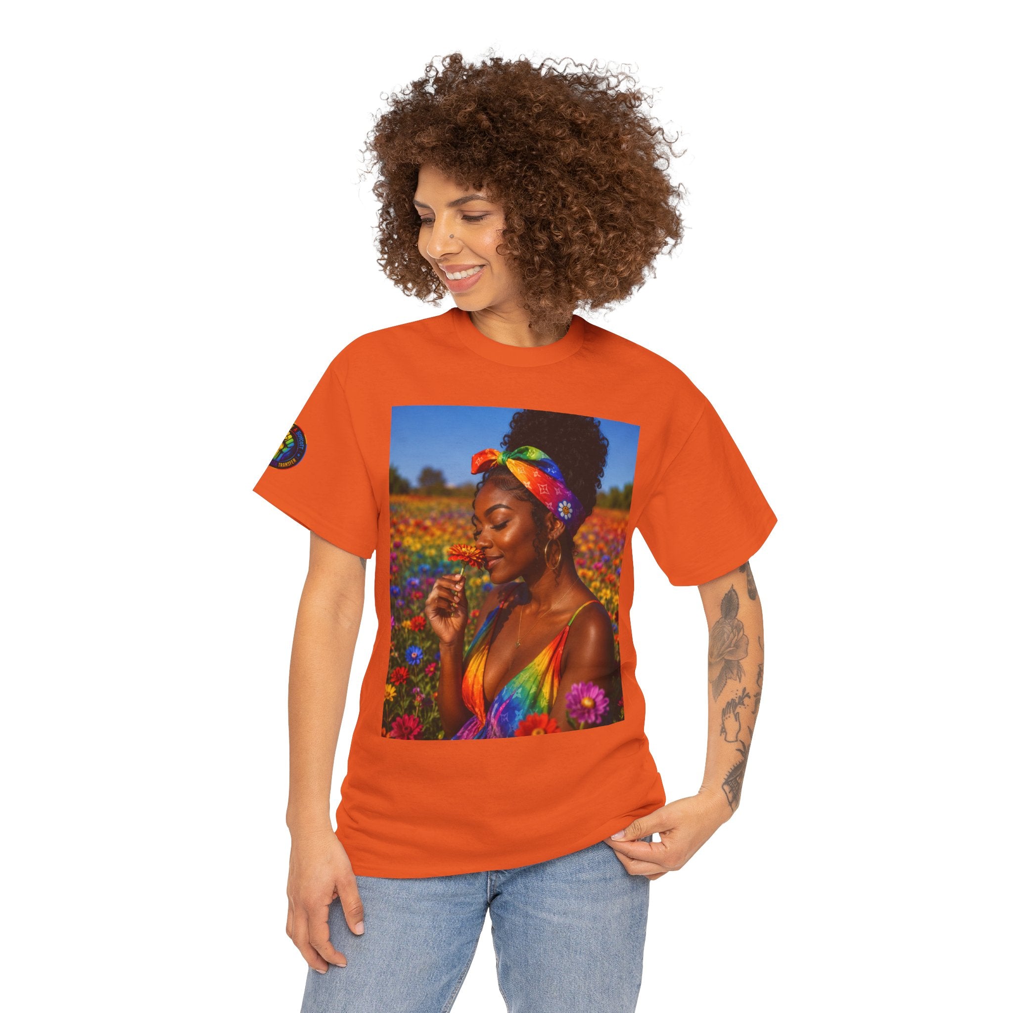 T-Shirt — Rainbow Empowerment Portrait Tee ("This Is Not A Boycott, This Is A Human Transaction")
