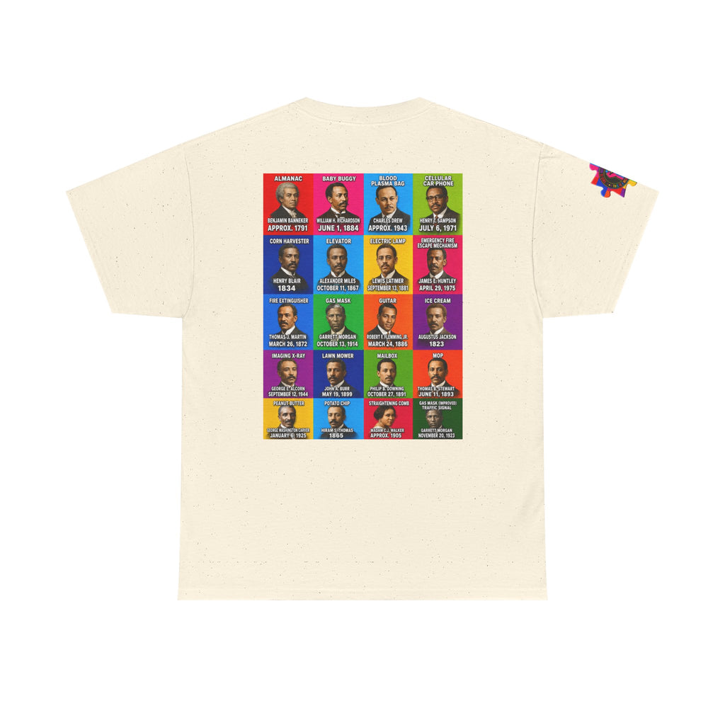 Black inventors Grid T‑Shirt — Colorful Historical Portraits Tee