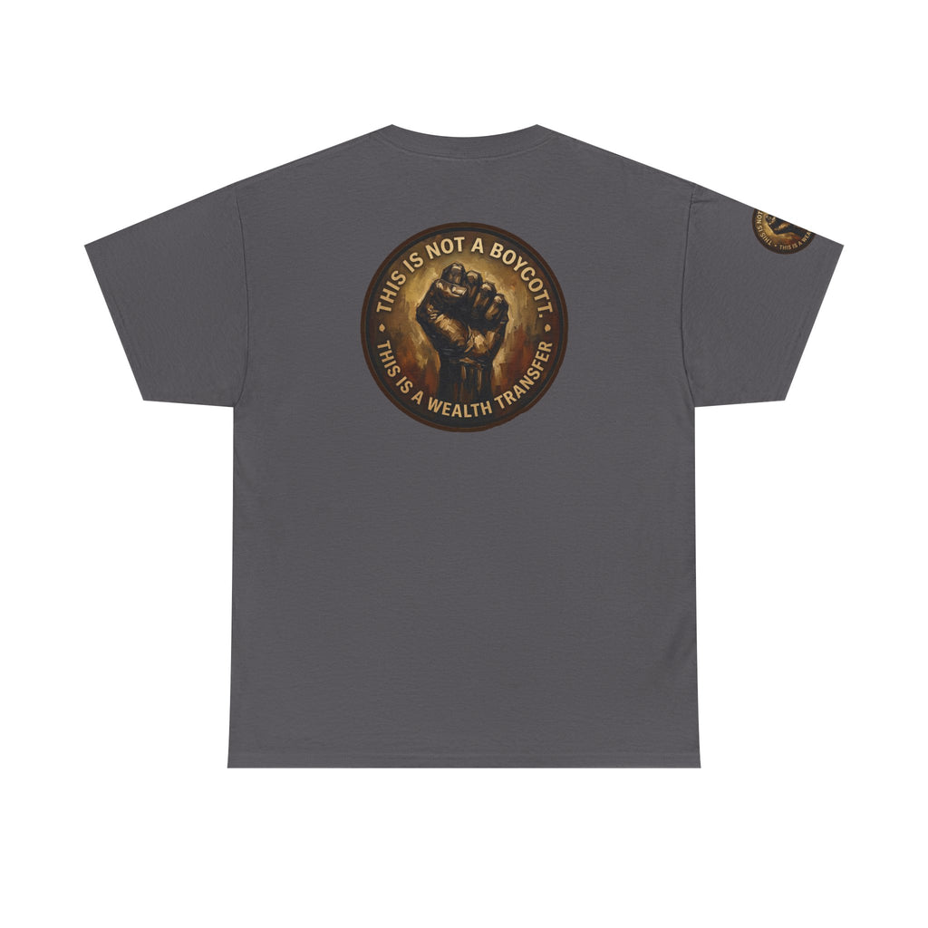Jesus Portrait Tee with 'This Is Not A Boycott — This Is A Wealth Transfer' Back Emblem