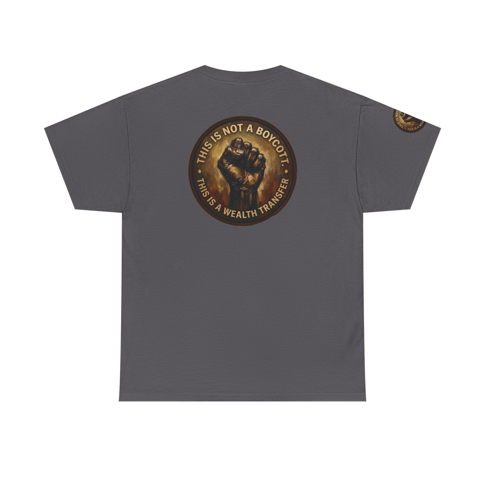 Jesus Portrait Tee with 'This Is Not A Boycott — This Is A Wealth Transfer' Back Emblem