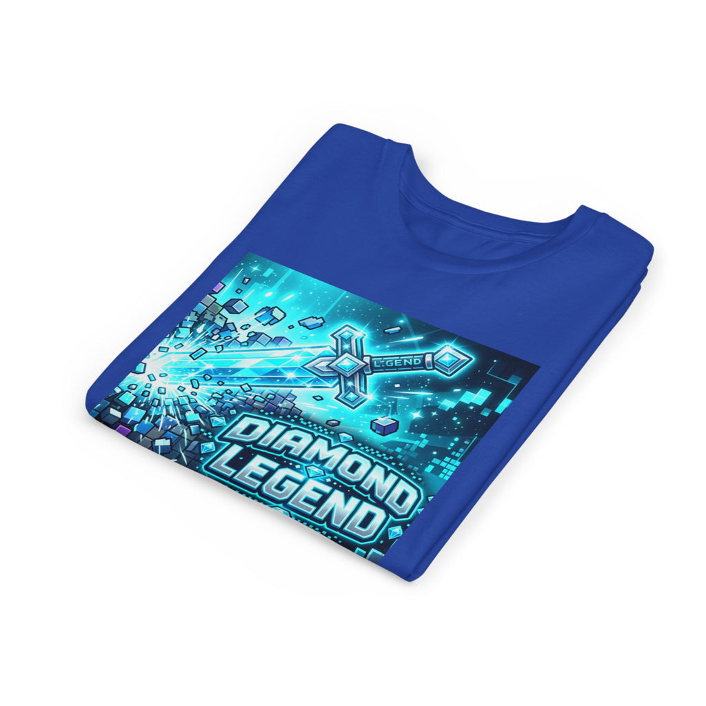 Youth Diamond Legend Tee — Pixel Minecraft-Style Gem Graphic Shirt
