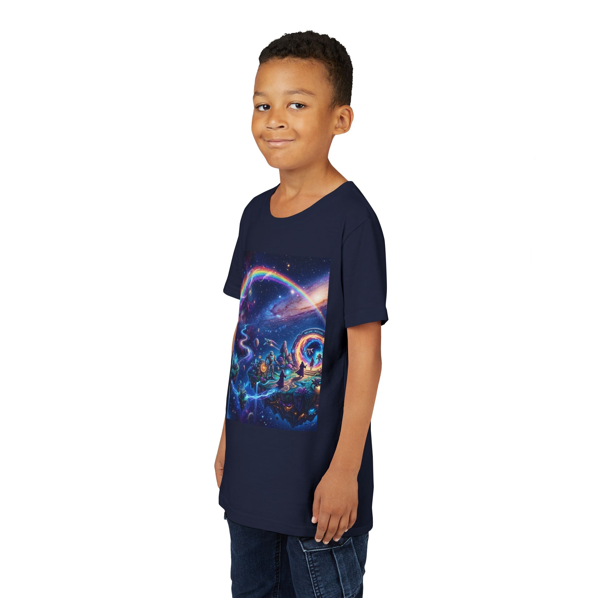 Galaxy Fantasy Youth Tee — Floating Islands, Robots & Magic Portals