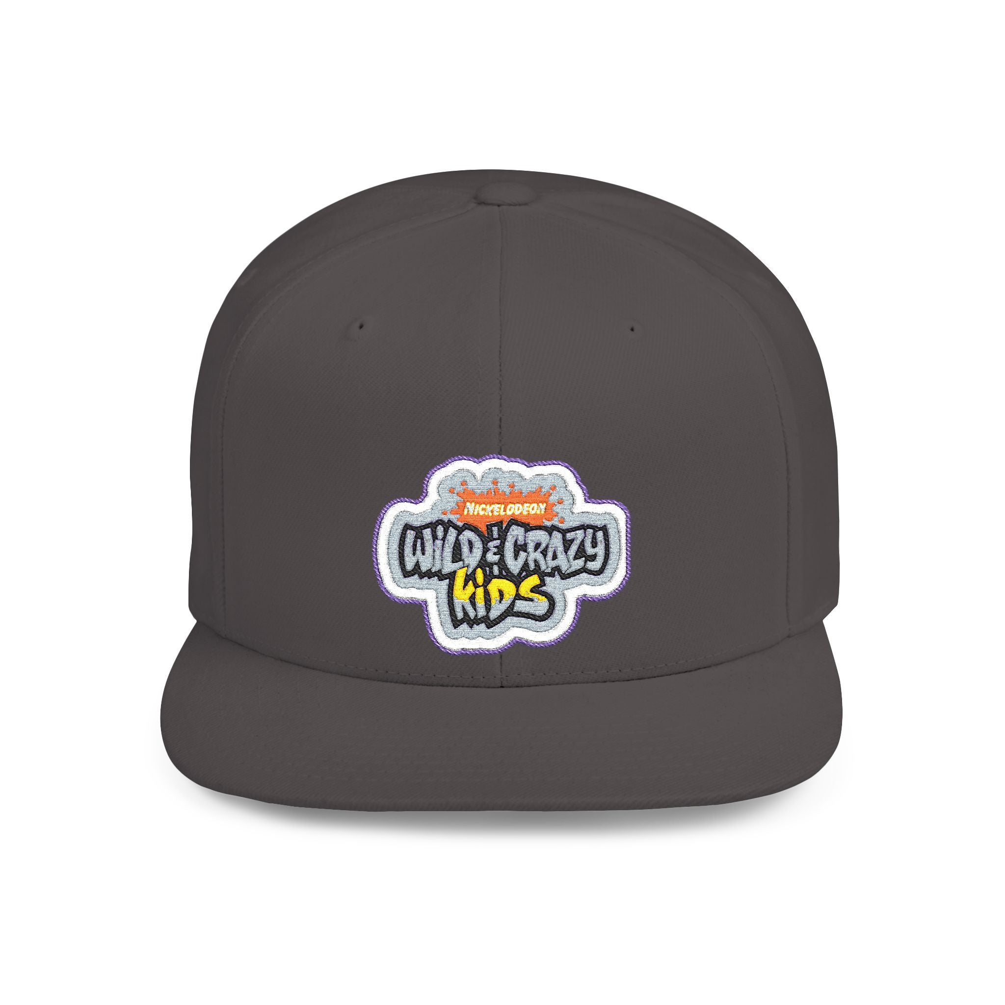 Flat Bill Snapback Hat — 'Neighborhood Vibes' Embroidered Patch Cap