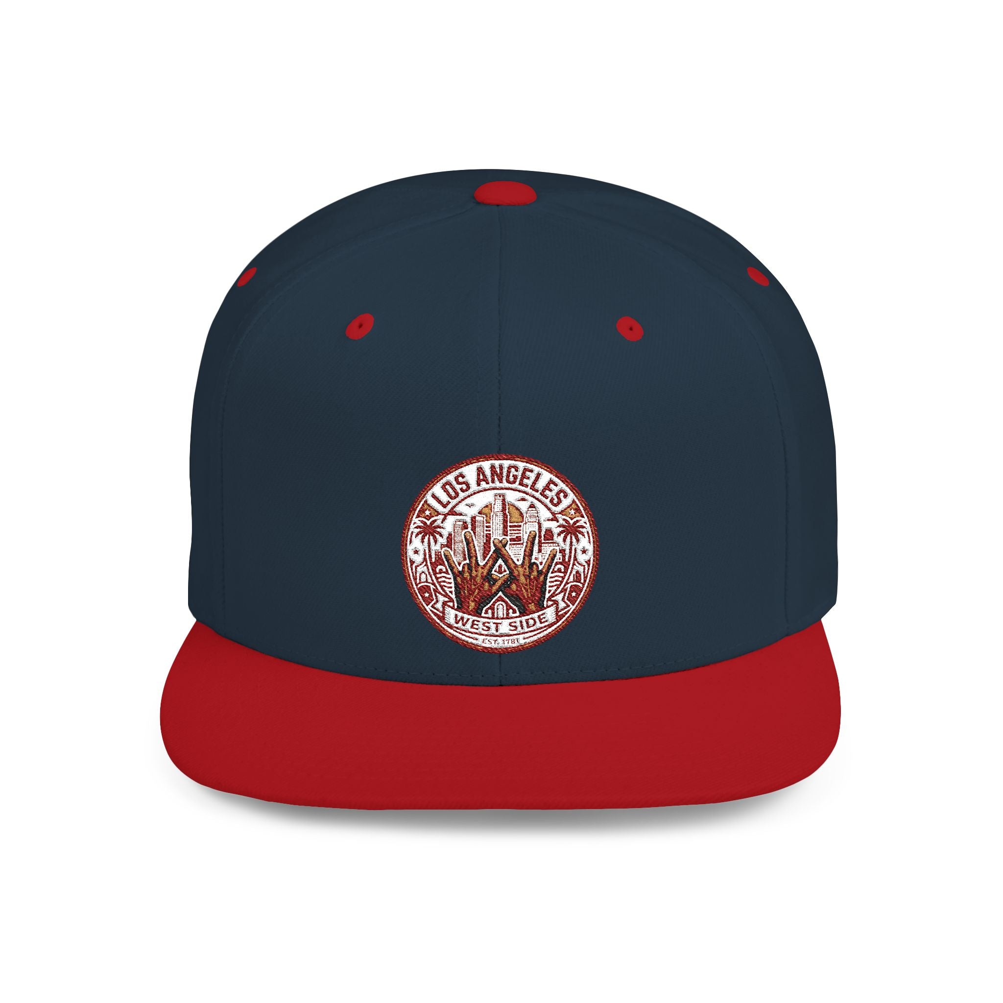 Wildflower Crown Snapback Hat — 'Little Dreamer' Floral Embroidered Flat Bill