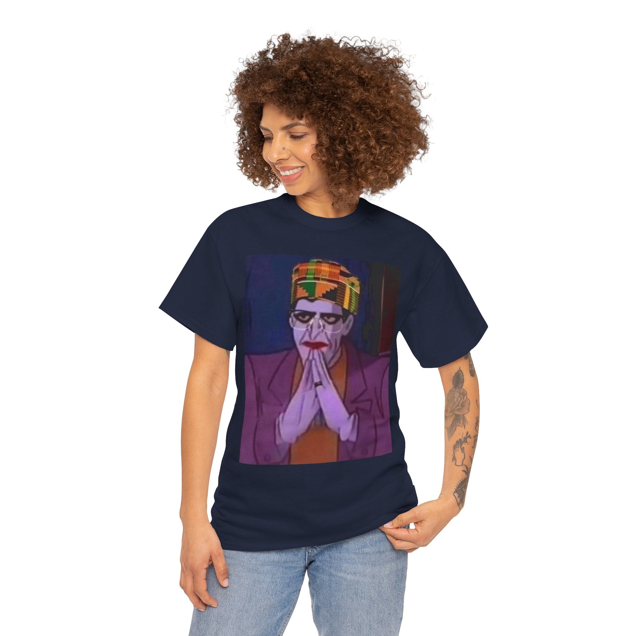 Graphic Tee — Vintage Afrocentric Joker Portrait & Psychedelic Raised Fist Art