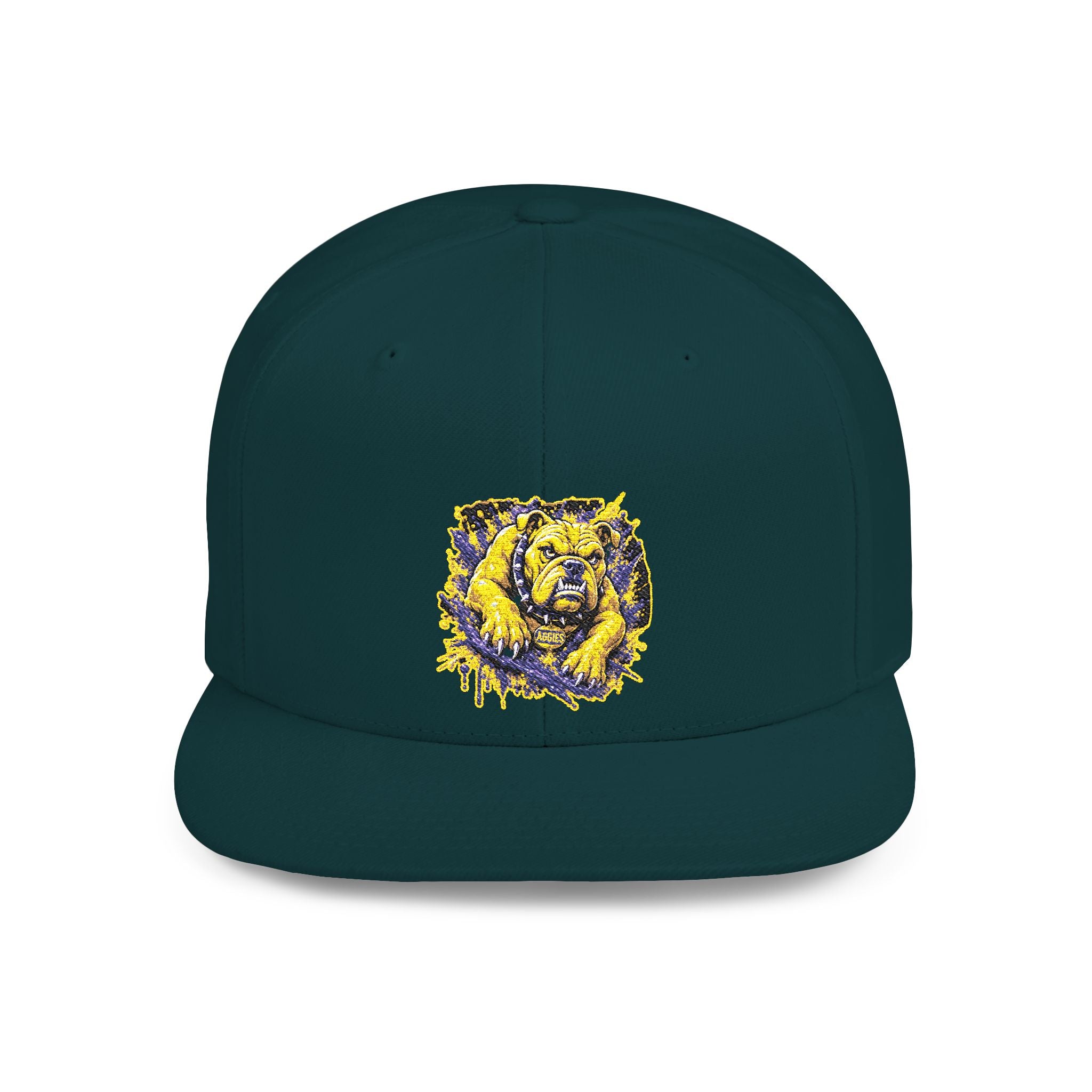 Lion Watercolor Snapback Hat — Yellow & Purple Lion Design