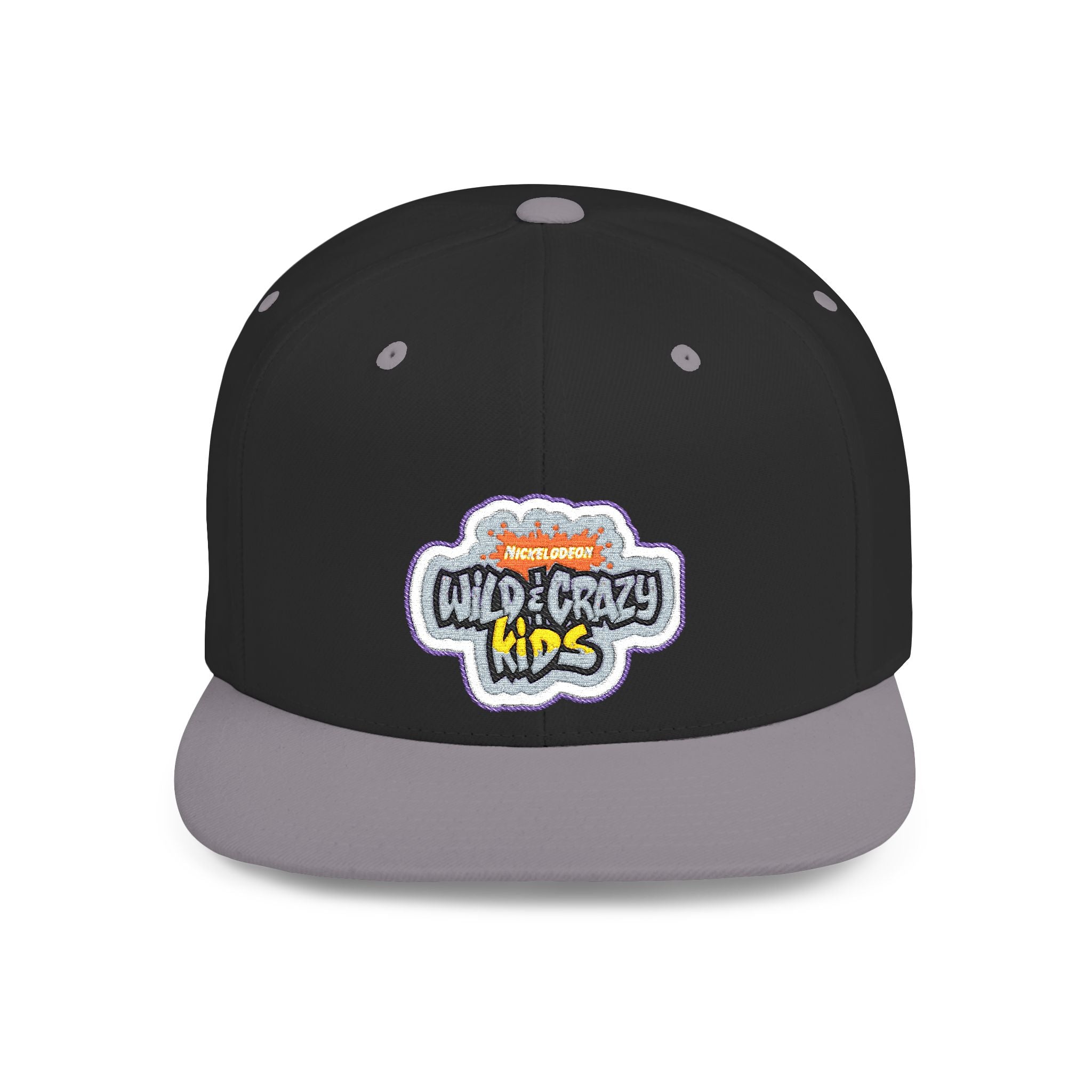 Flat Bill Snapback Hat — 'Neighborhood Vibes' Embroidered Patch Cap