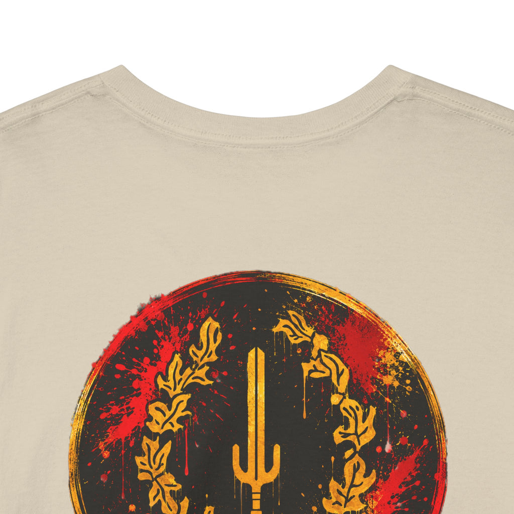 Laurel Trident Tee — Vintage Gold Emblem Graphic T-Shirt