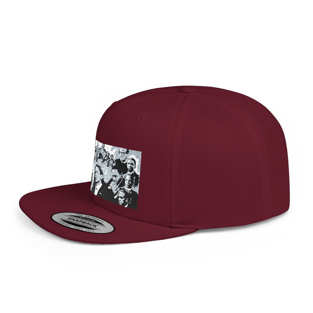 Copy of Reggae Vibes Flat Bill Snapback Hat — Colorful Rasta Music Patch