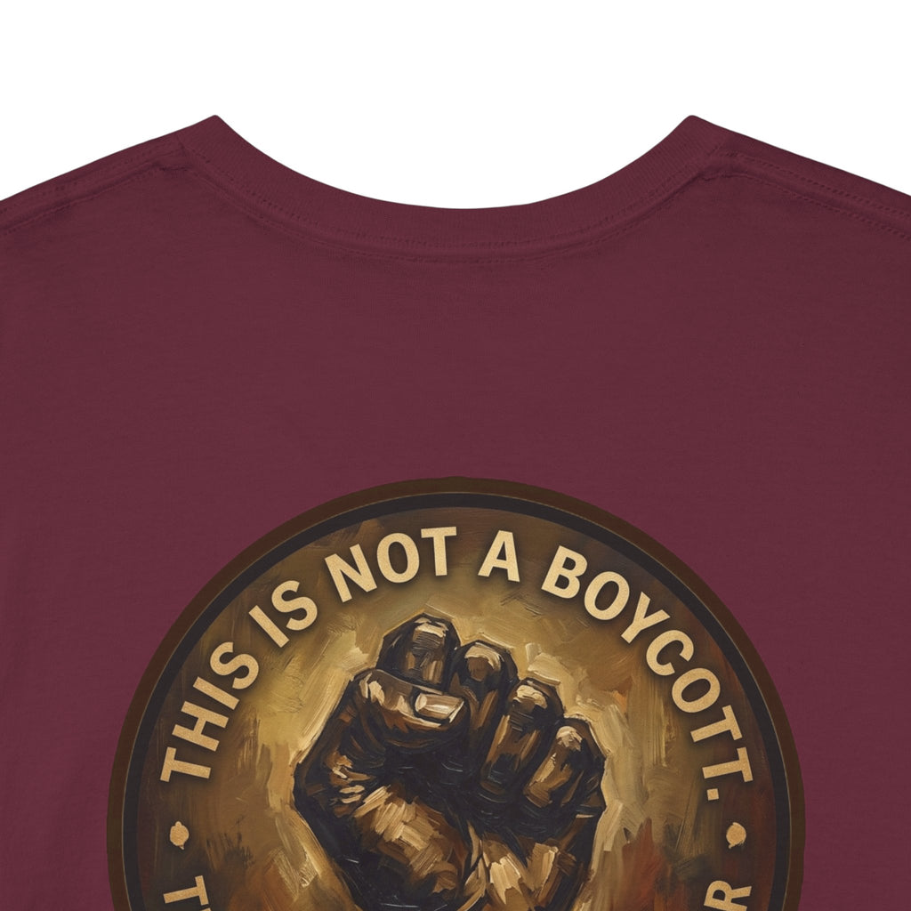 Jesus Portrait Tee with 'This Is Not A Boycott — This Is A Wealth Transfer' Back Emblem