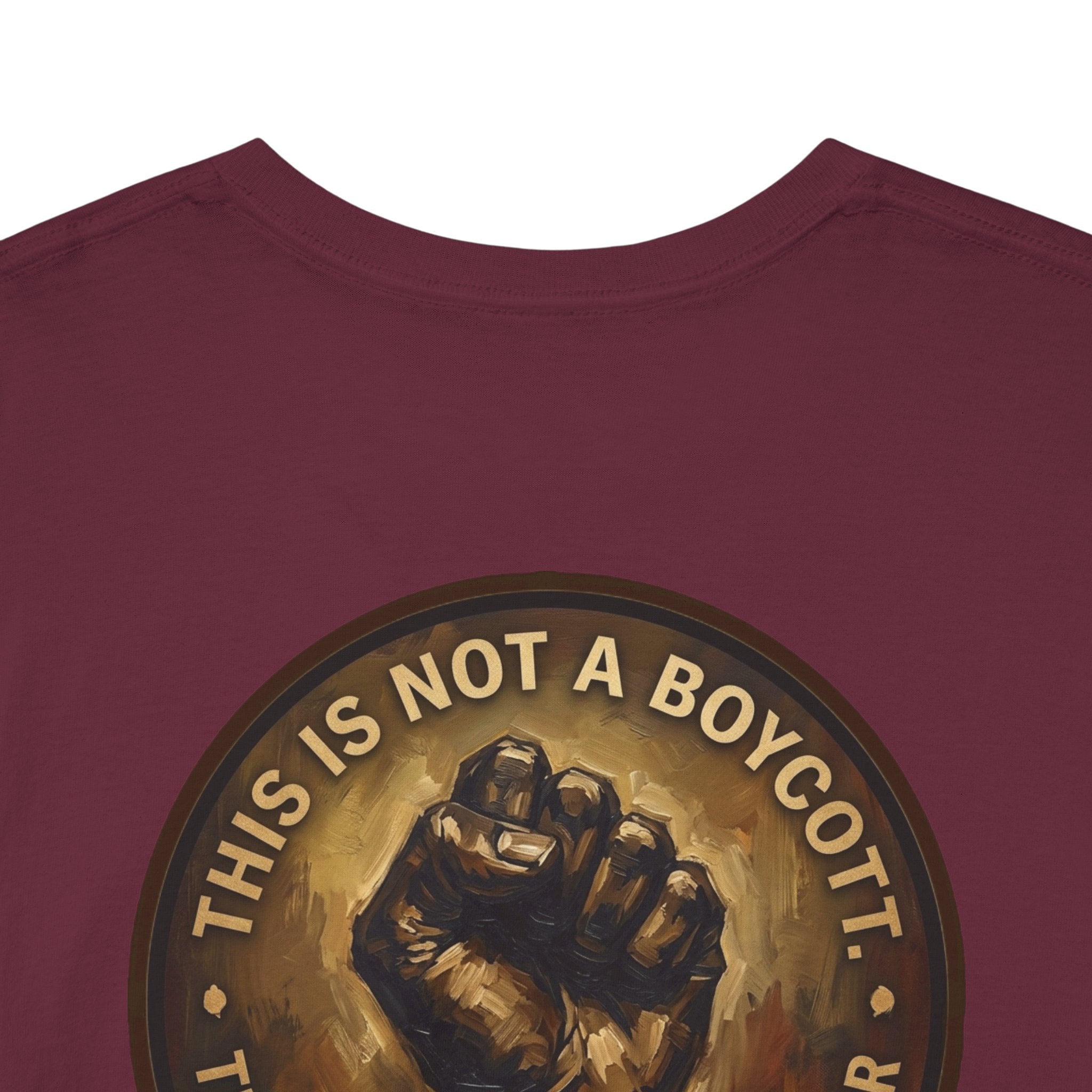 Jesus Portrait Tee with 'This Is Not A Boycott — This Is A Wealth Transfer' Back Emblem
