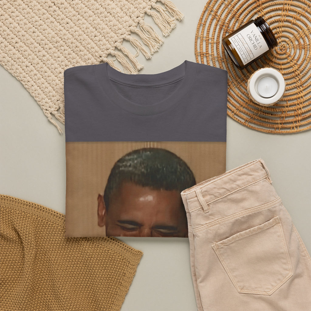 Laughing President Photo Tee — Vintage Smile Graphic T-Shirt
