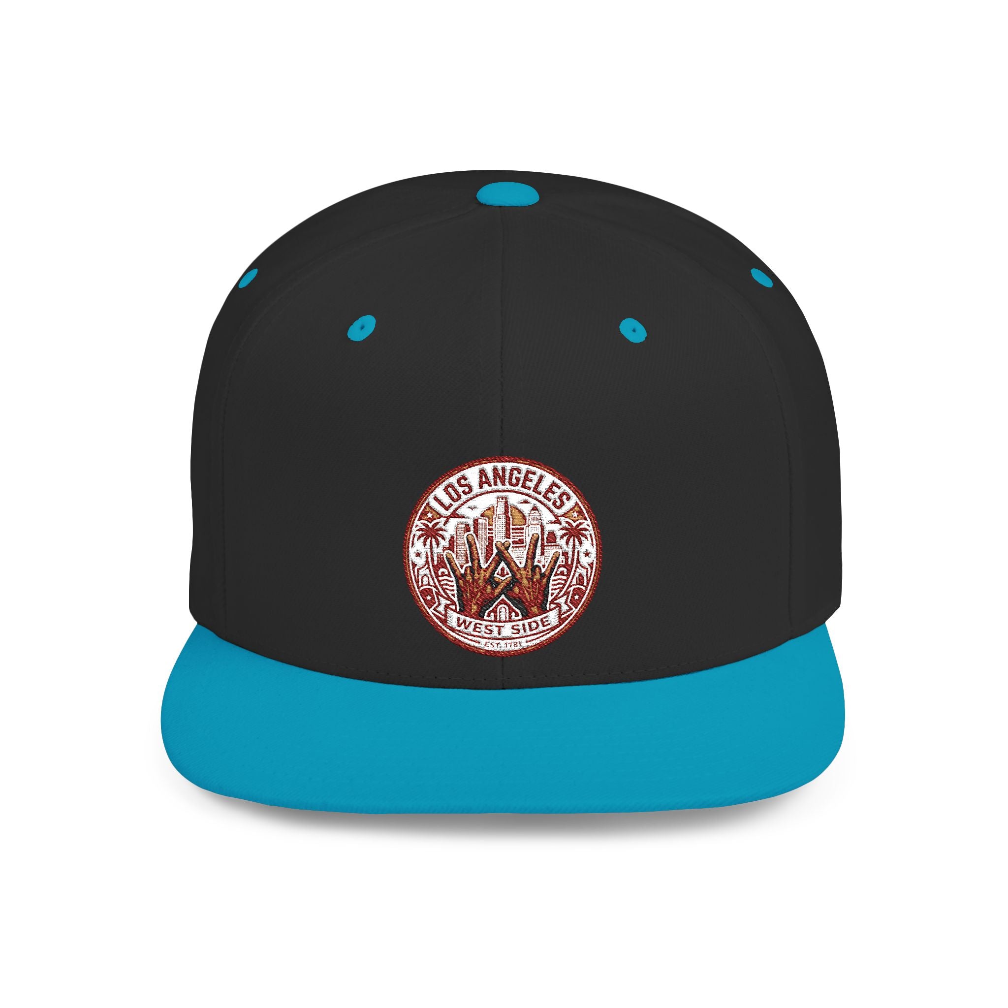 Wildflower Crown Snapback Hat — 'Little Dreamer' Floral Embroidered Flat Bill