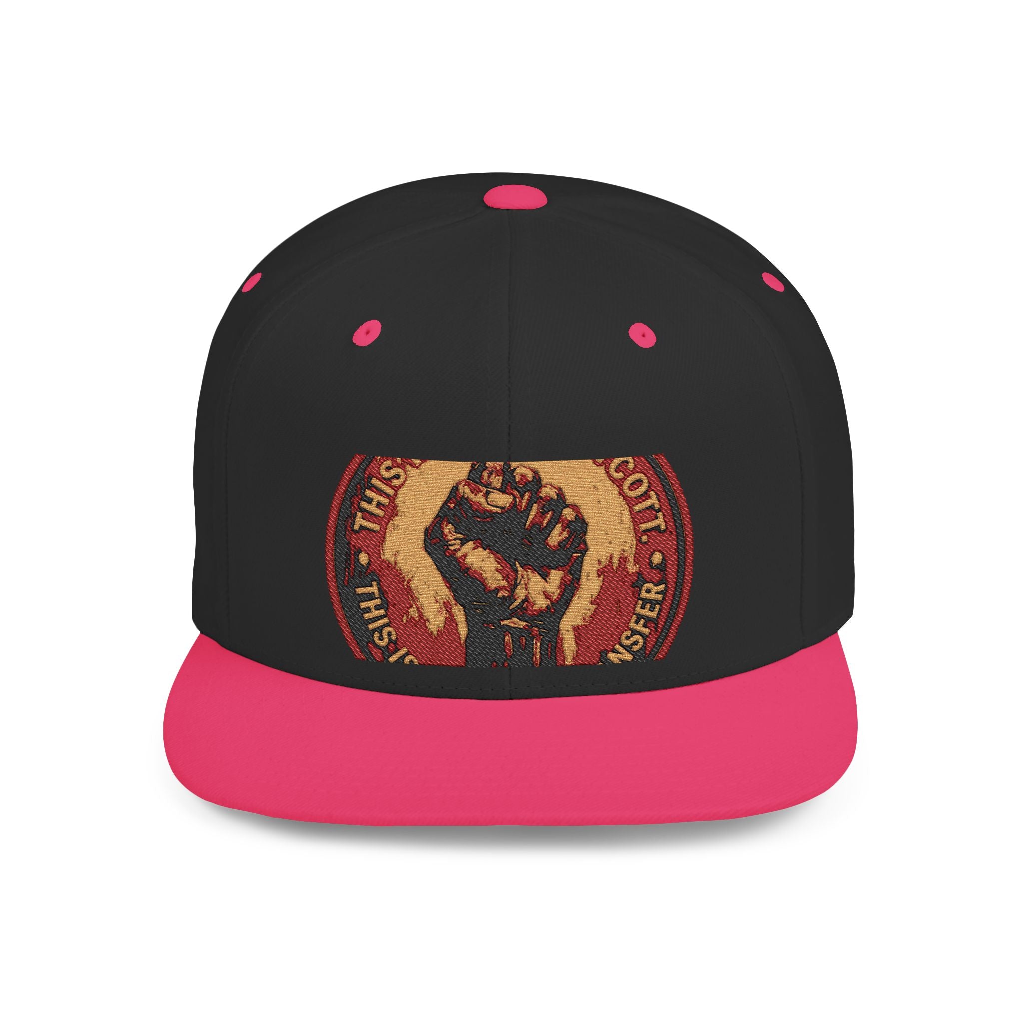 Raised Fist Snapback Hat – Vintage Protest Emblem Flat Bill Cap