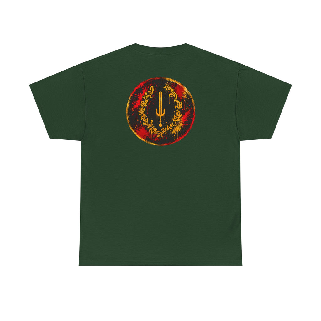 Laurel Trident Tee — Vintage Gold Emblem Graphic T-Shirt