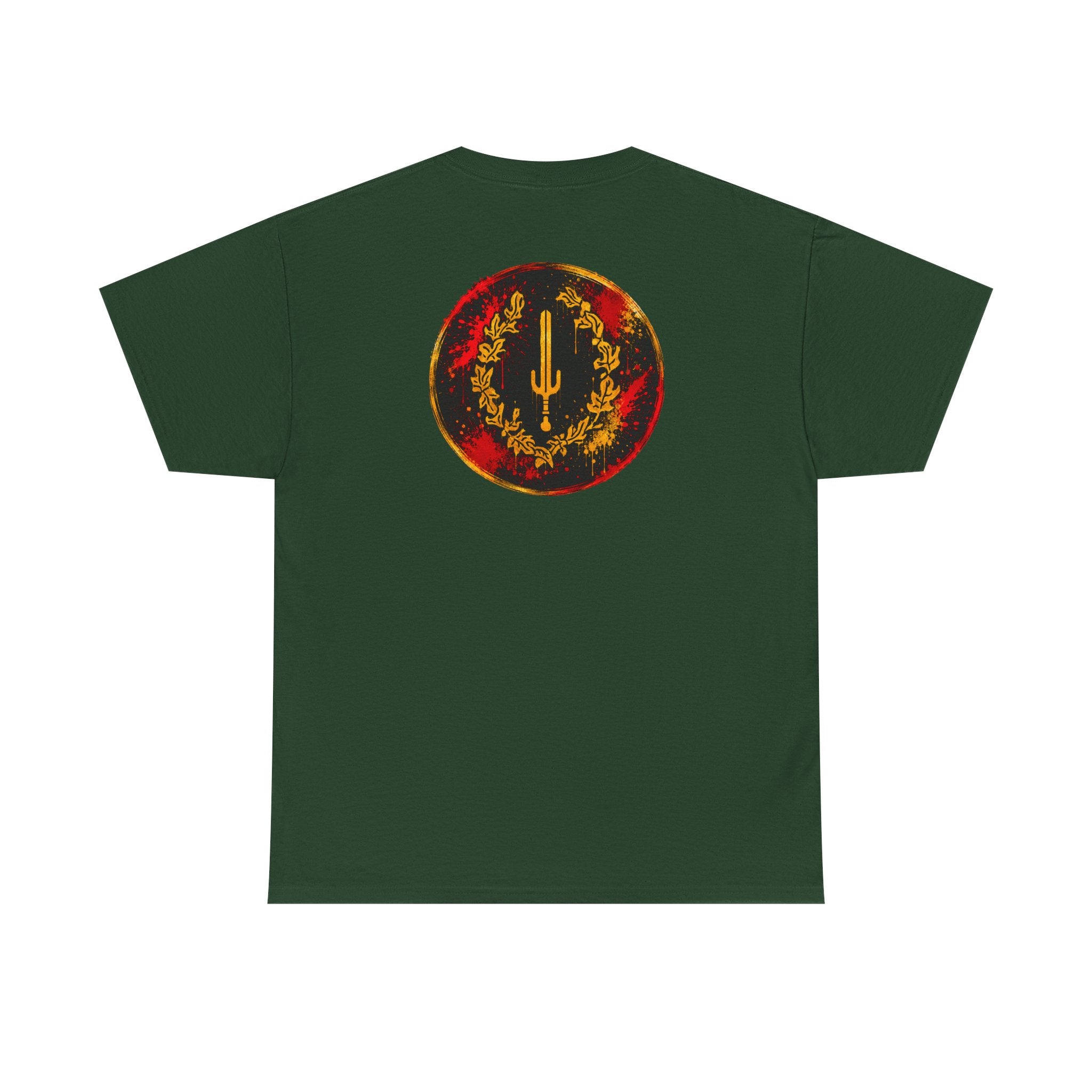Laurel Trident Tee — Vintage Gold Emblem Graphic T-Shirt