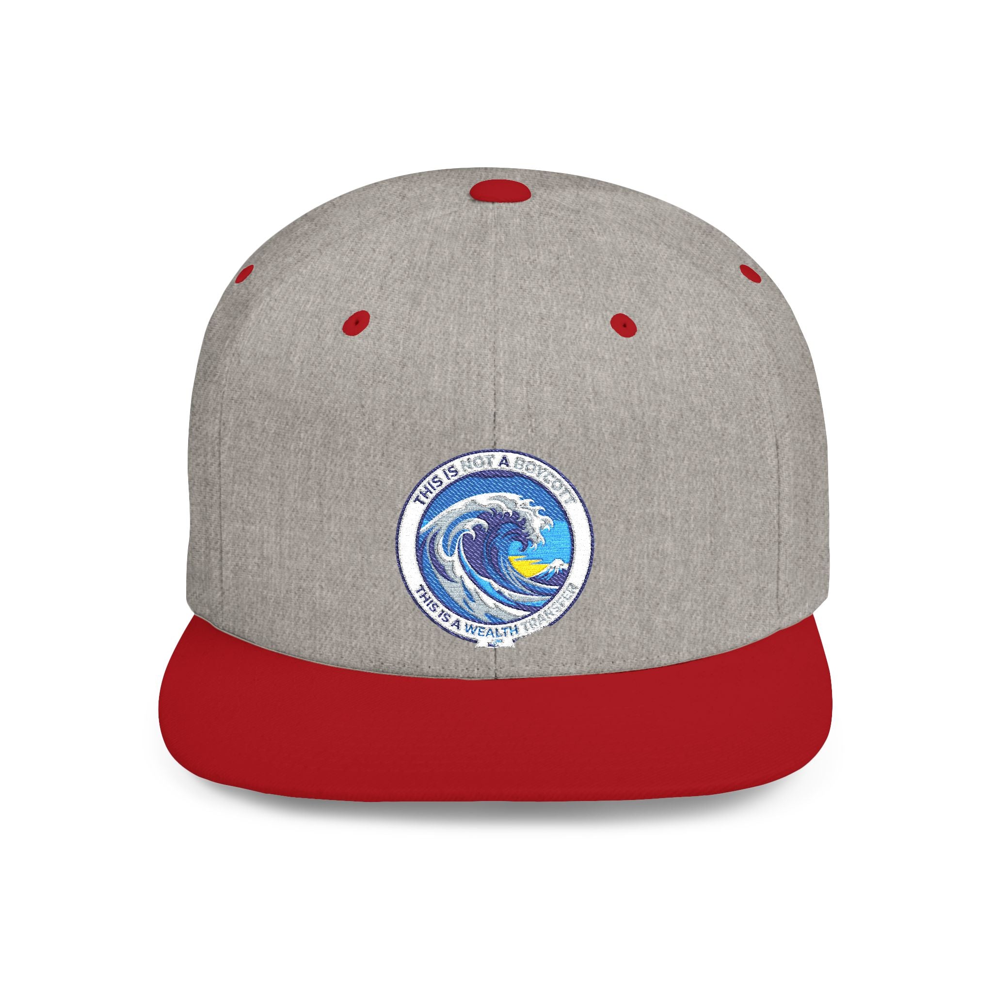 Copy of Reggae Vibes Flat Bill Snapback Hat — Colorful Rasta Music Patch