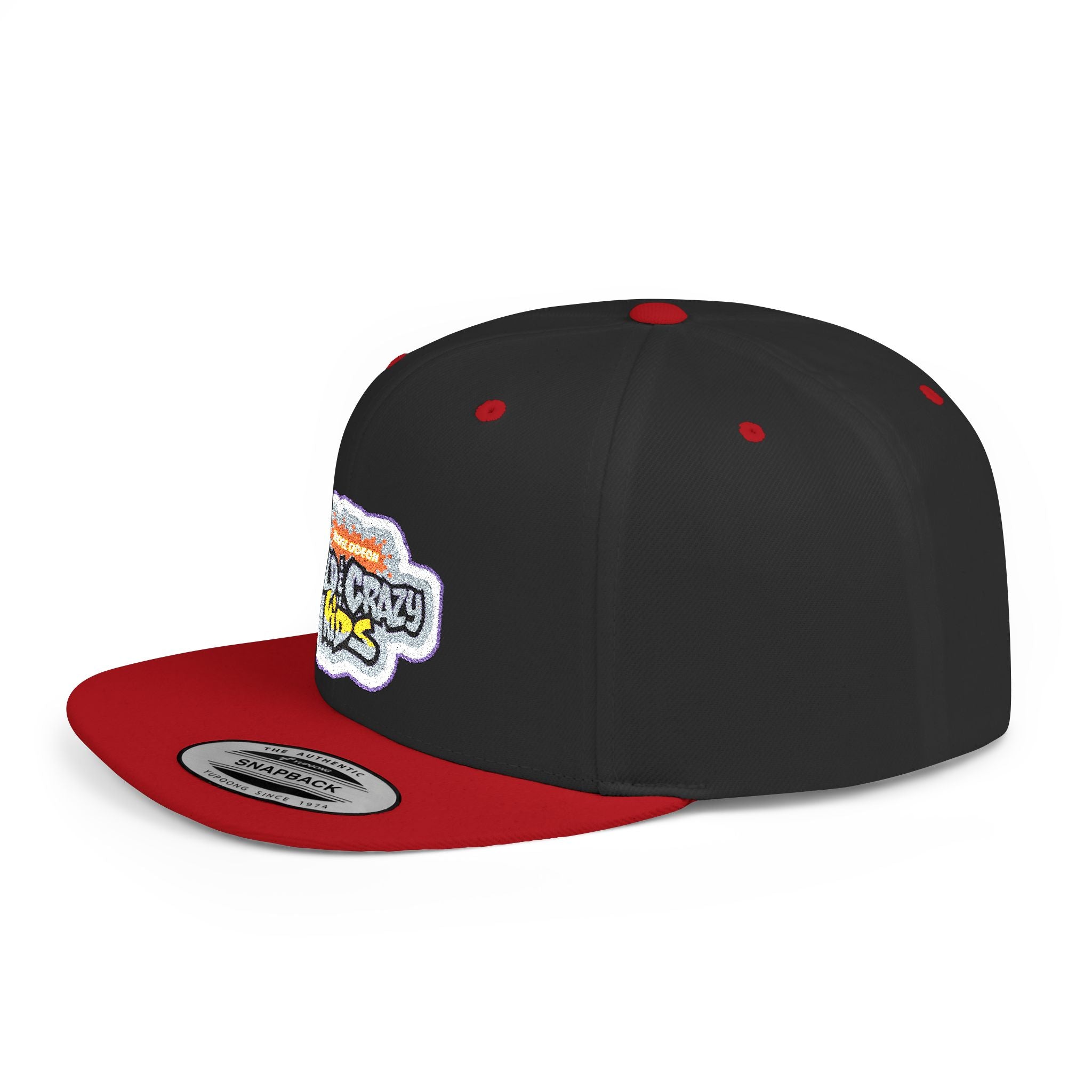 Flat Bill Snapback Hat — 'Neighborhood Vibes' Embroidered Patch Cap