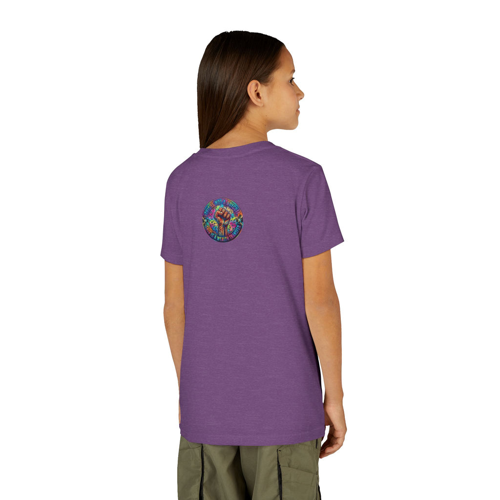 Neon Power Button Tee — Gamer Screen Escape Youth T-Shirt