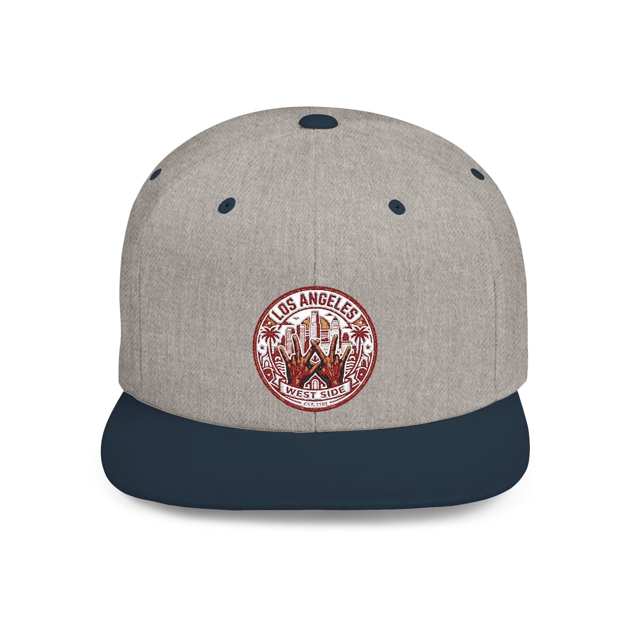 Wildflower Crown Snapback Hat — 'Little Dreamer' Floral Embroidered Flat Bill
