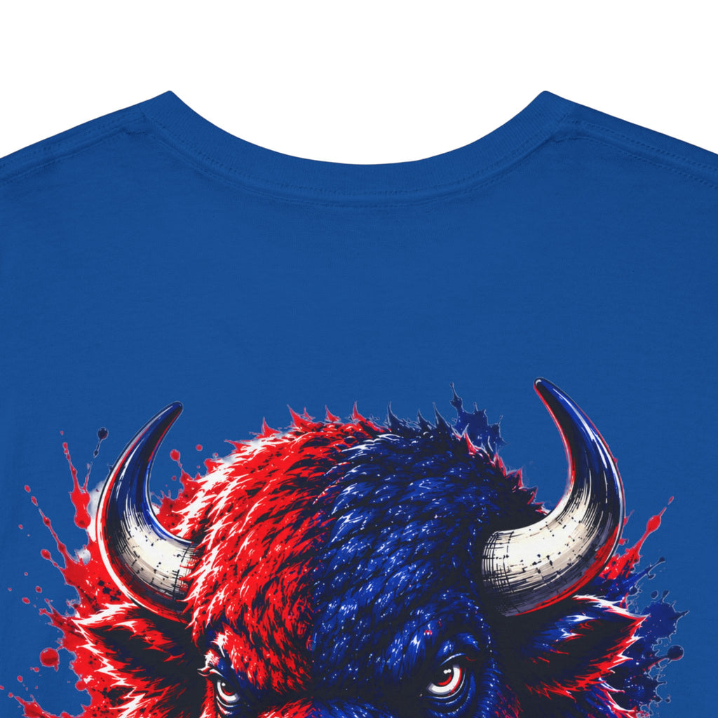 Howard University Buffalo Spirit Tee — HU Bison Red & Blue Campus Shirt