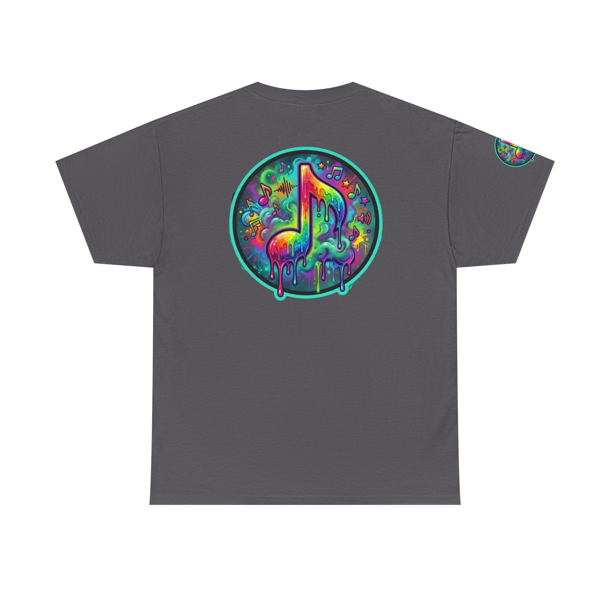 Music Vibes Tee — “They Want Our Rhythm But They Don’t Want Our Blues” Psychedelic Drip Note T-Shirt