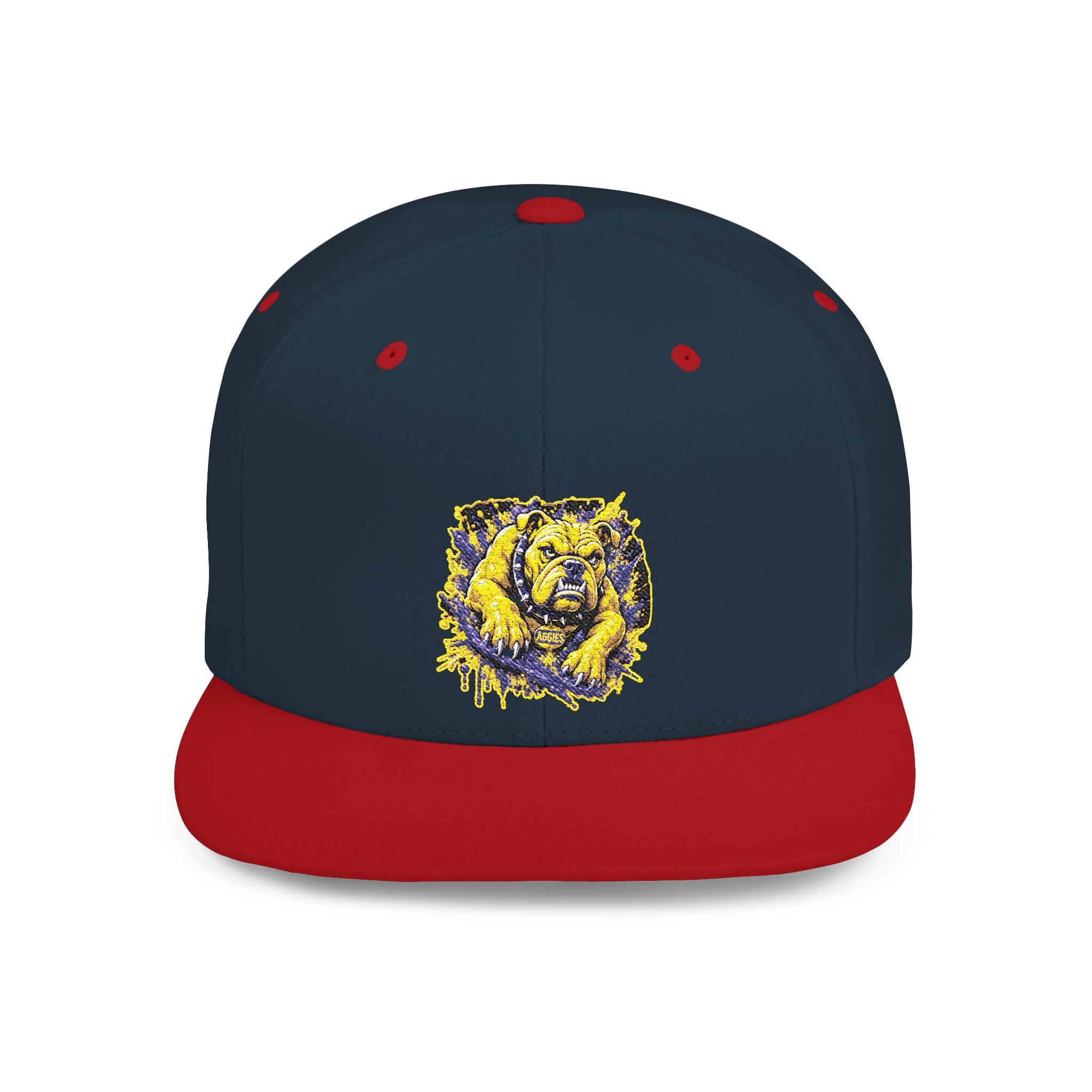 Lion Watercolor Snapback Hat — Yellow & Purple Lion Design