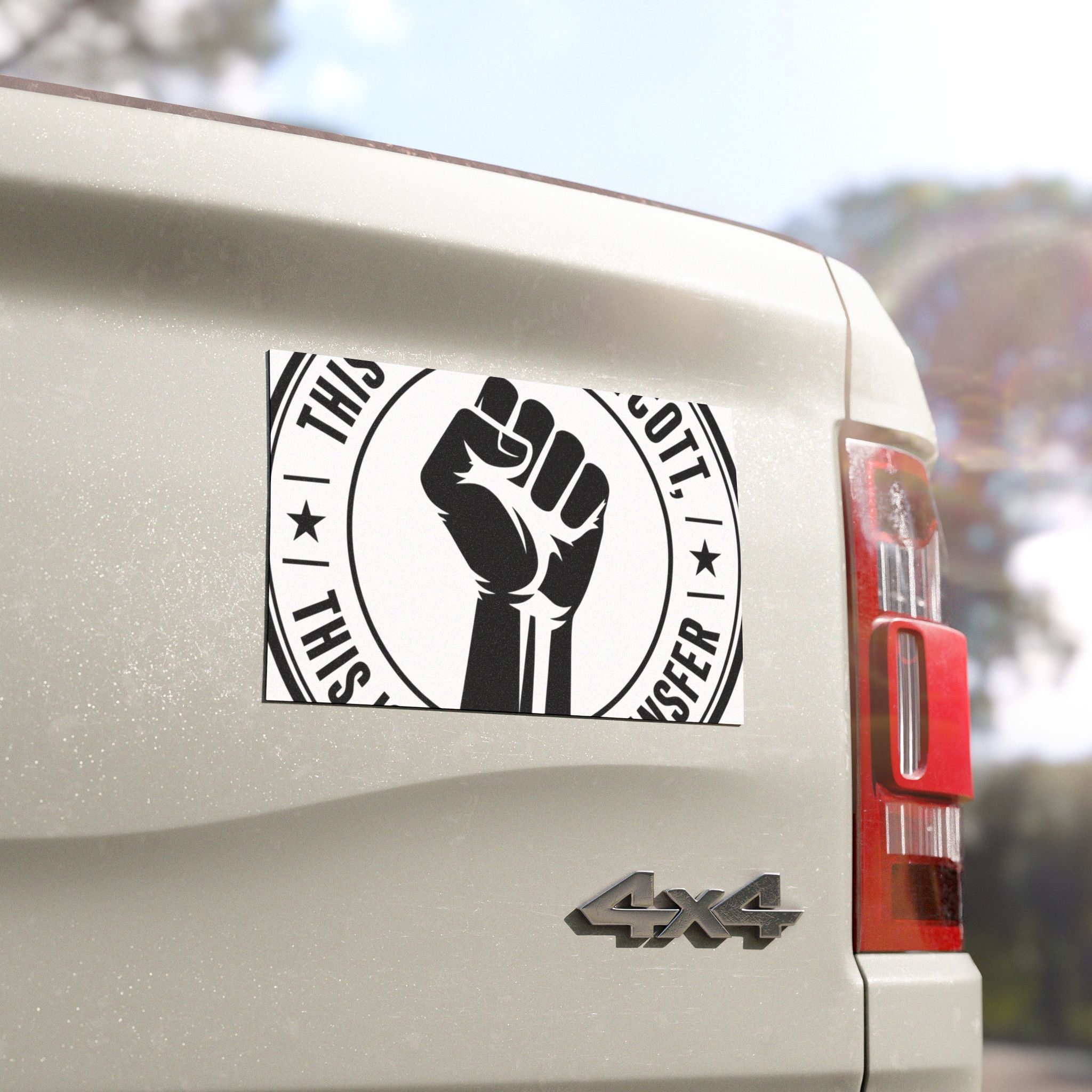Copy of Solidarity Community Car Magnet — Dollar Bill Fist Design