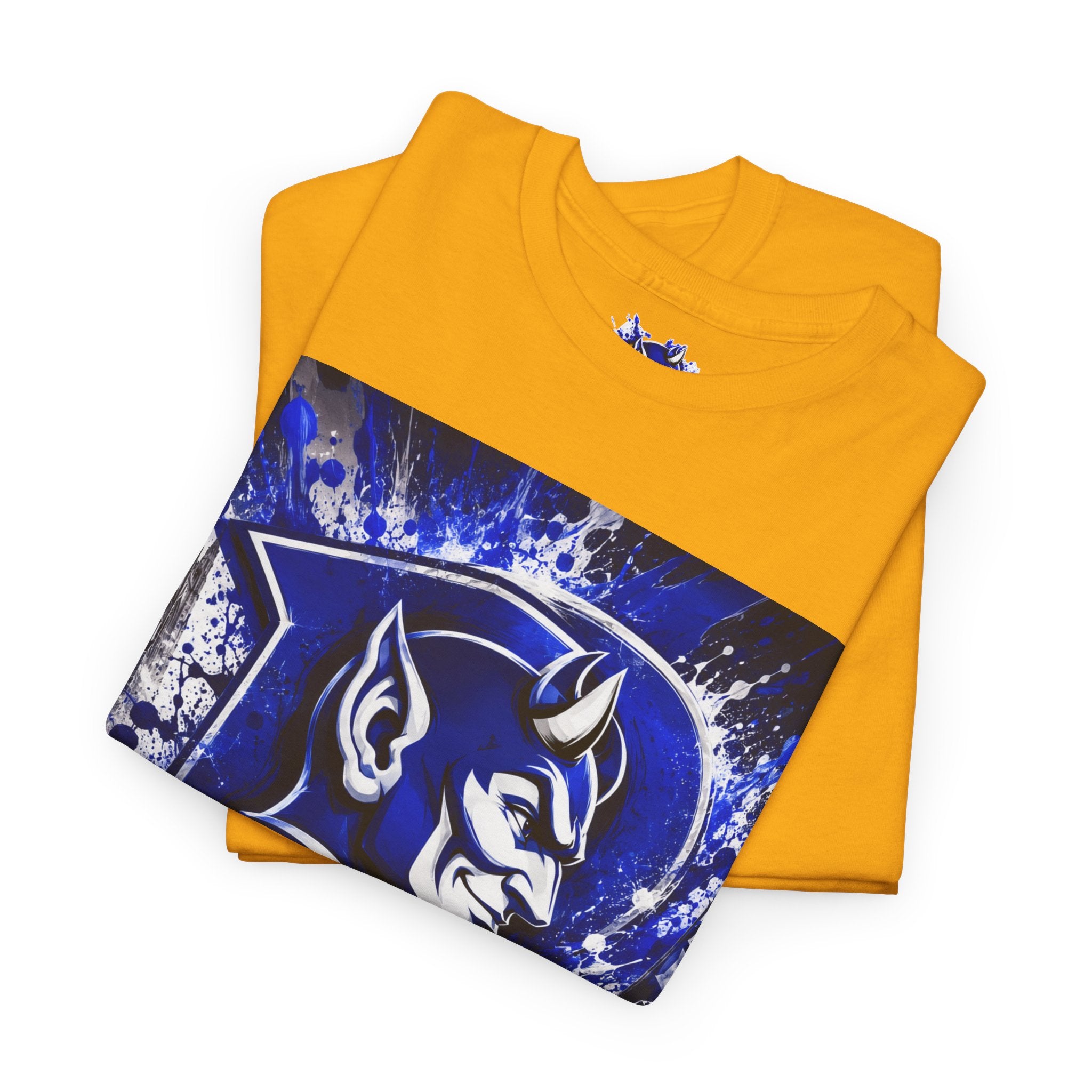 Duke Blue Devils Graphic Tee — Splatter Devil Logo T‑Shirt