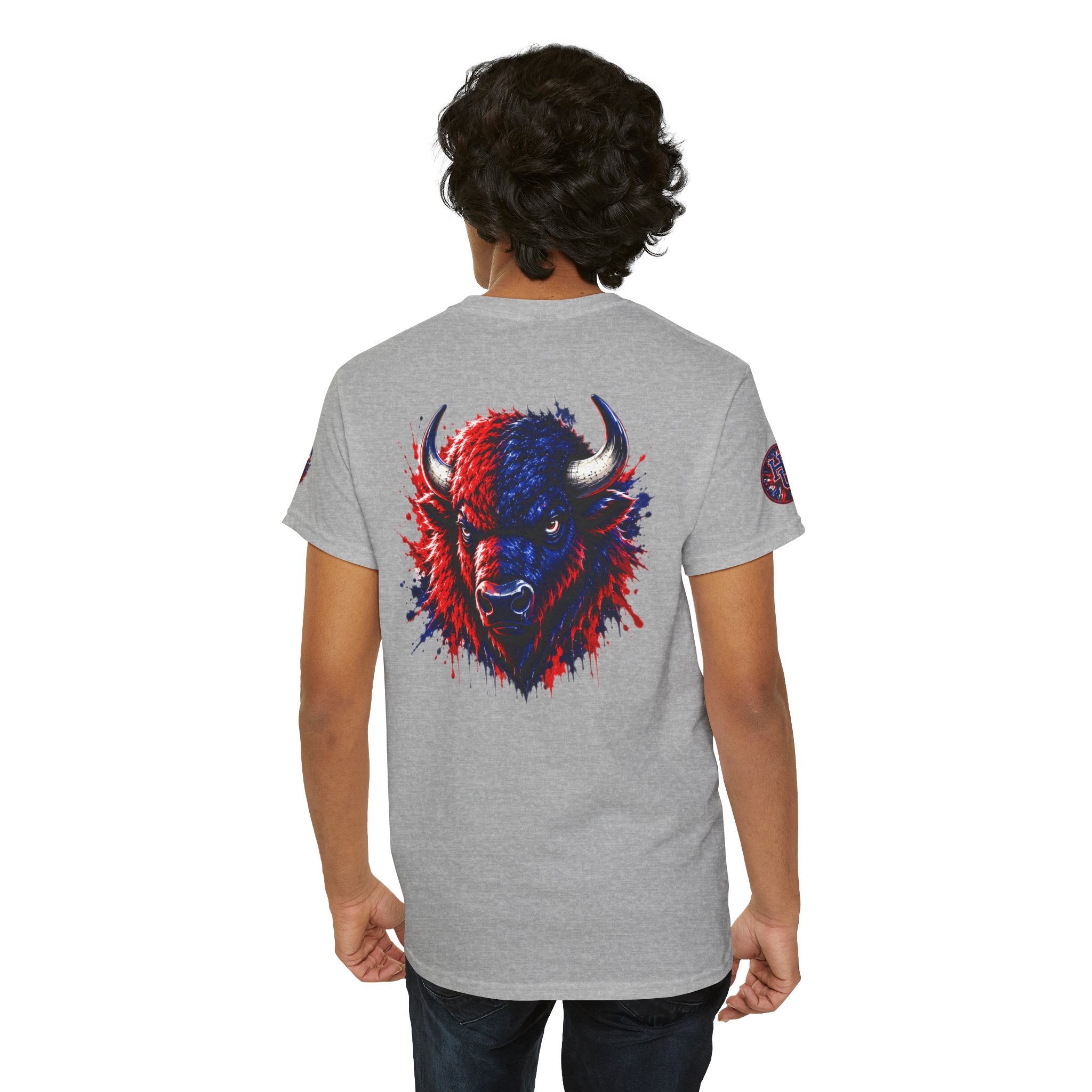 Howard University Buffalo Spirit Tee — HU Bison Red & Blue Campus Shirt