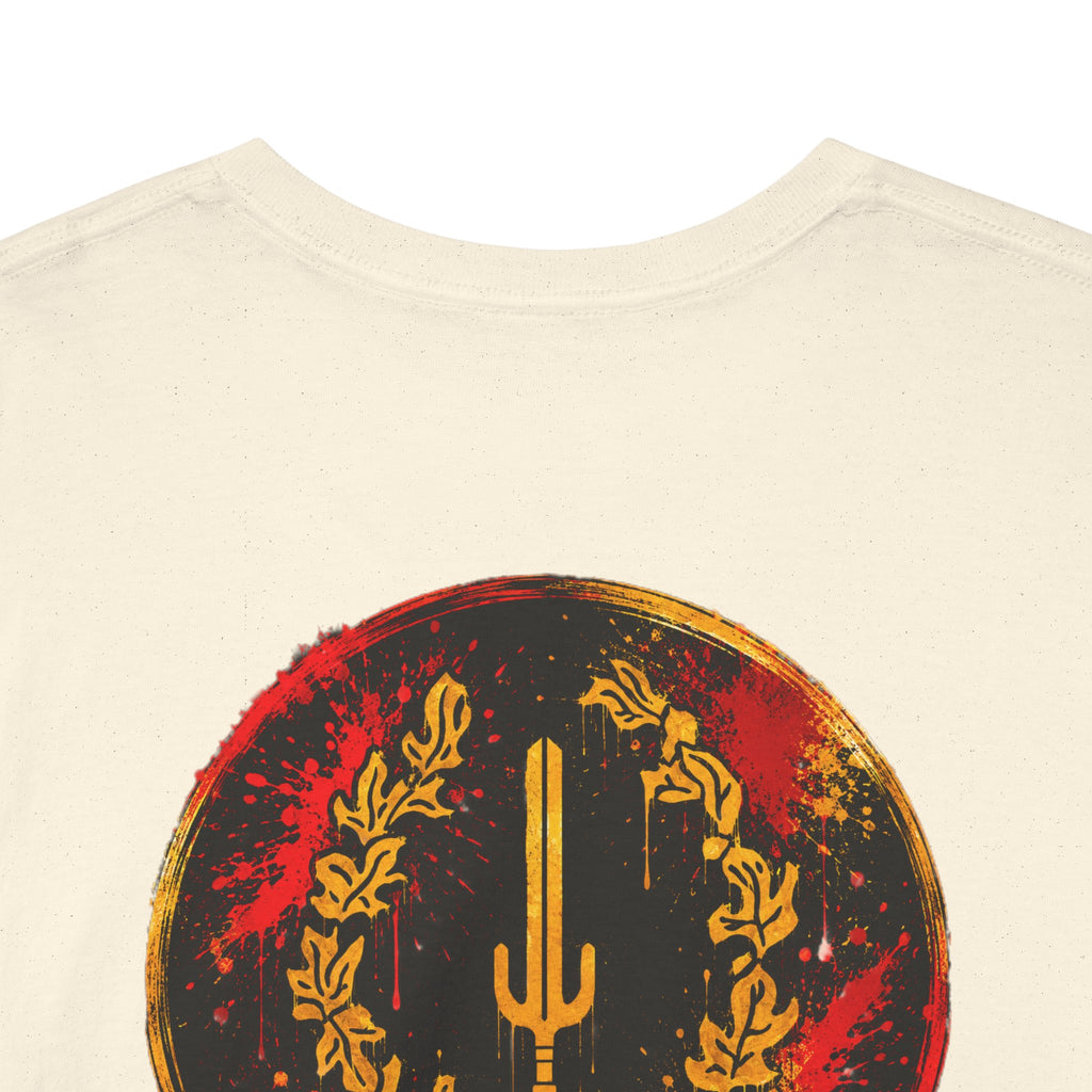 Laurel Trident Tee — Vintage Gold Emblem Graphic T-Shirt