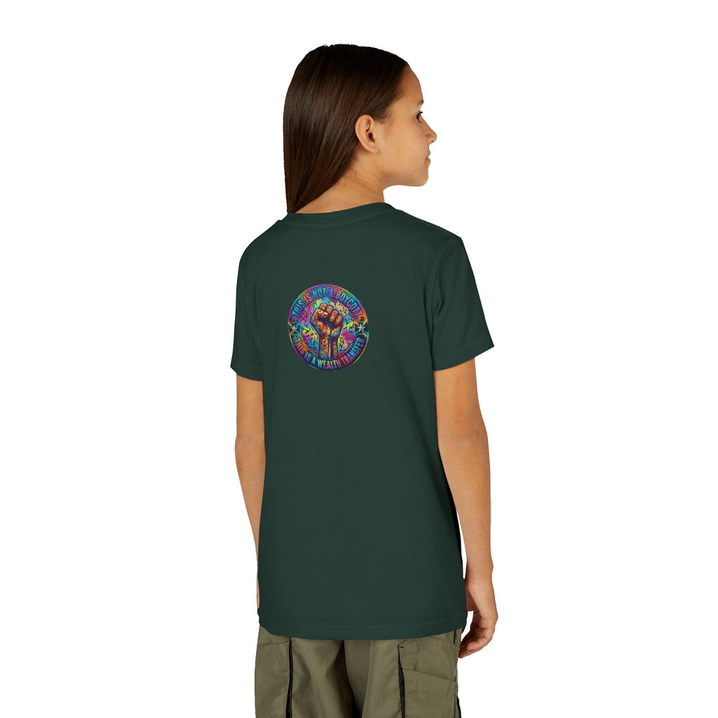 Retro Pixel Explosion Youth Tee — Smiling Avatar, Hearts, Gems & Controllers