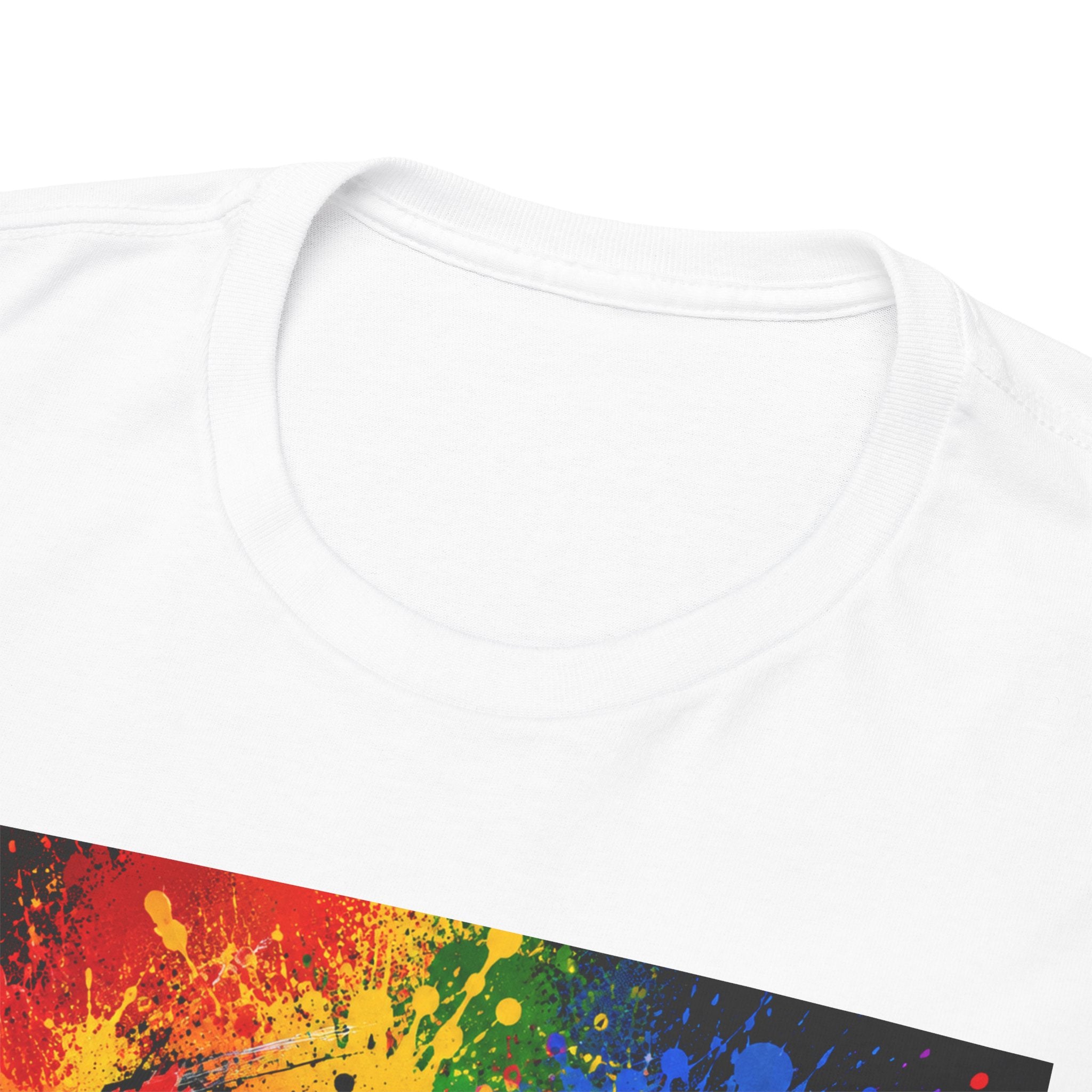 Wealth Transfer T-Shirt — Rainbow Graffiti Design (Back Fist Emblem)