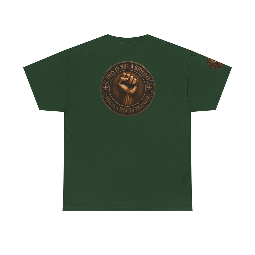 Graphic Tee — 'This Is Not A Boycott' Fist Emblem with Vintage Group Portrait
