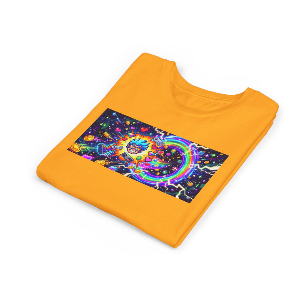 Kids Gaming Tee — Neon Rainbow Portal Gamer Shirt