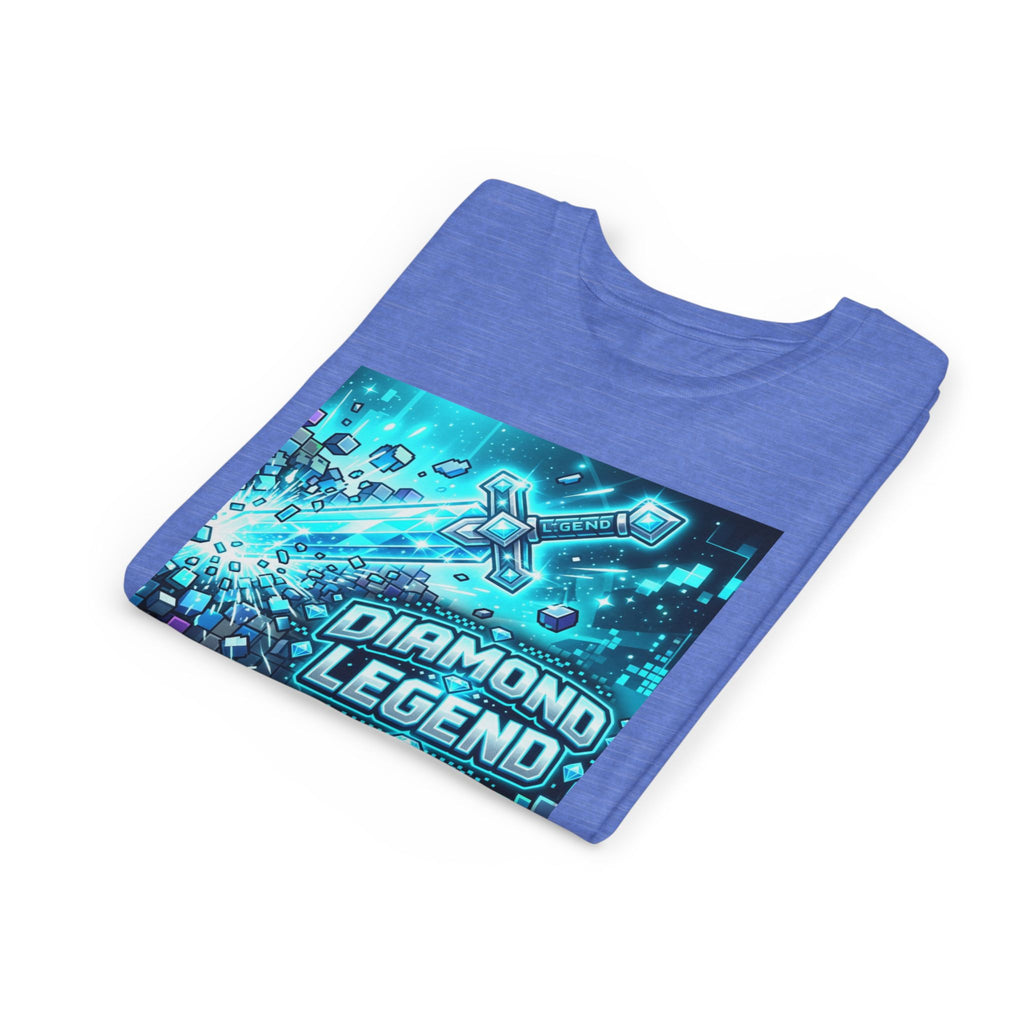 Youth Diamond Legend Tee — Pixel Minecraft-Style Gem Graphic Shirt