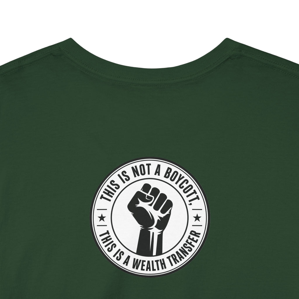 Graphic Tee — Retro Portrait Front with Black Power Fist Back