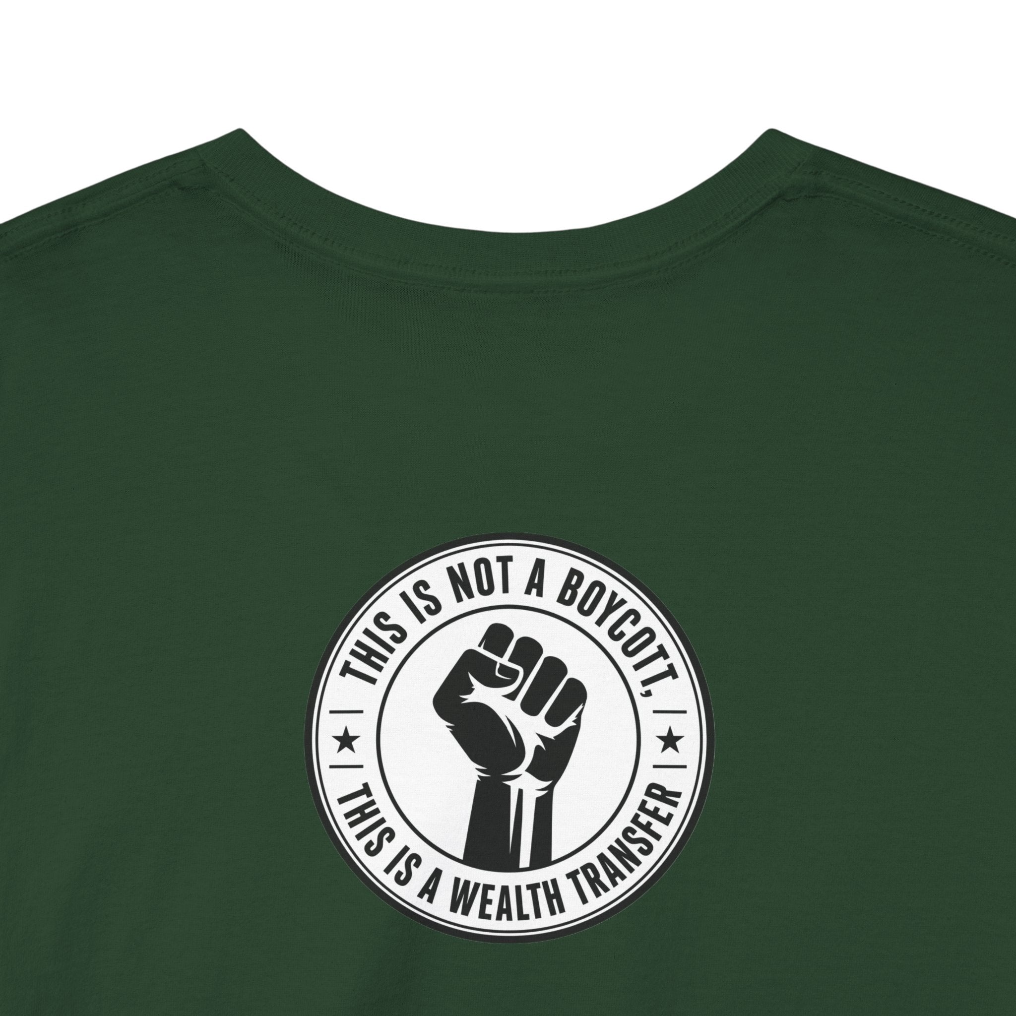 Graphic Tee — Retro Portrait Front with Black Power Fist Back